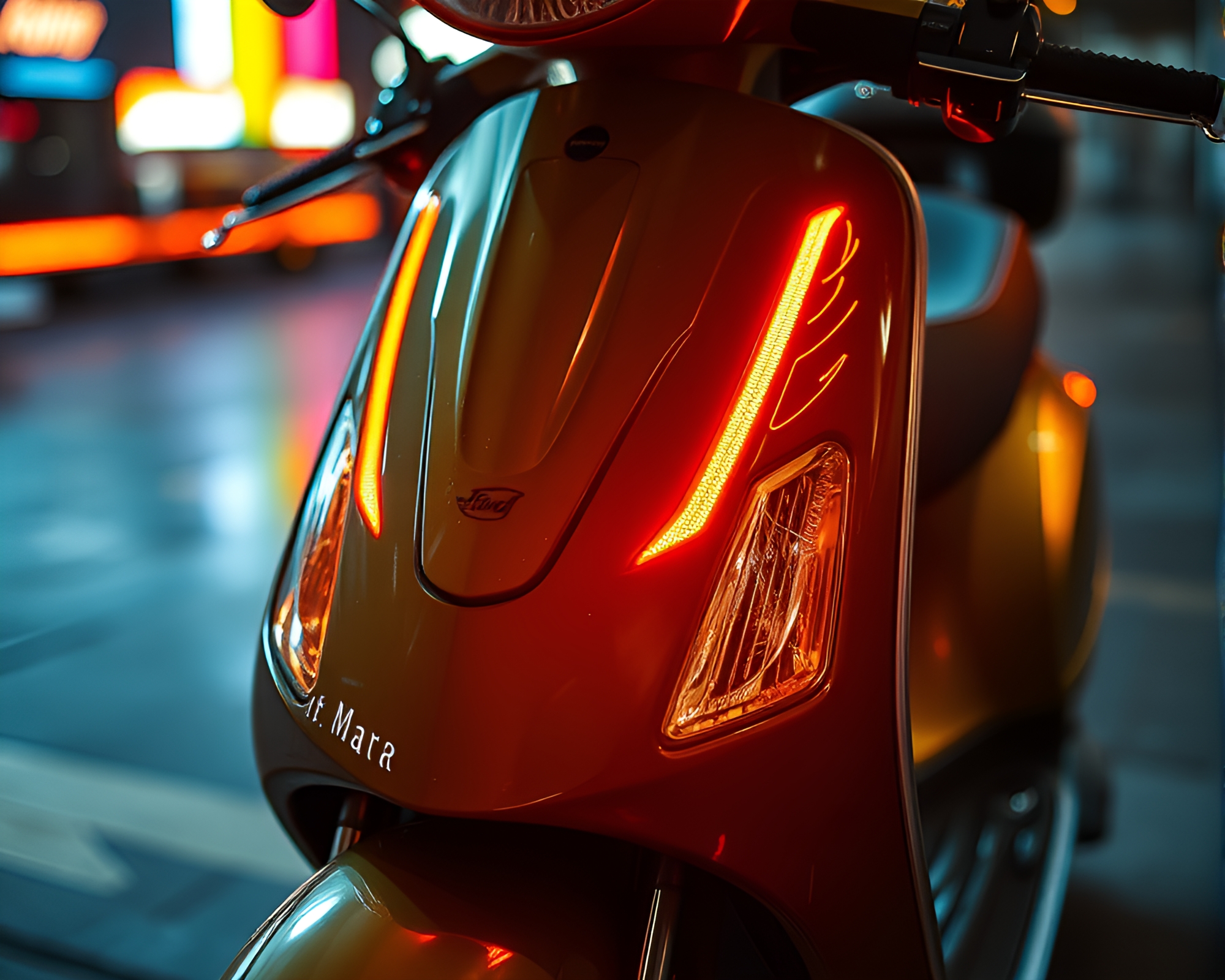Embroidered Electric Scooter with Cybernetic Textures – free AI stock image