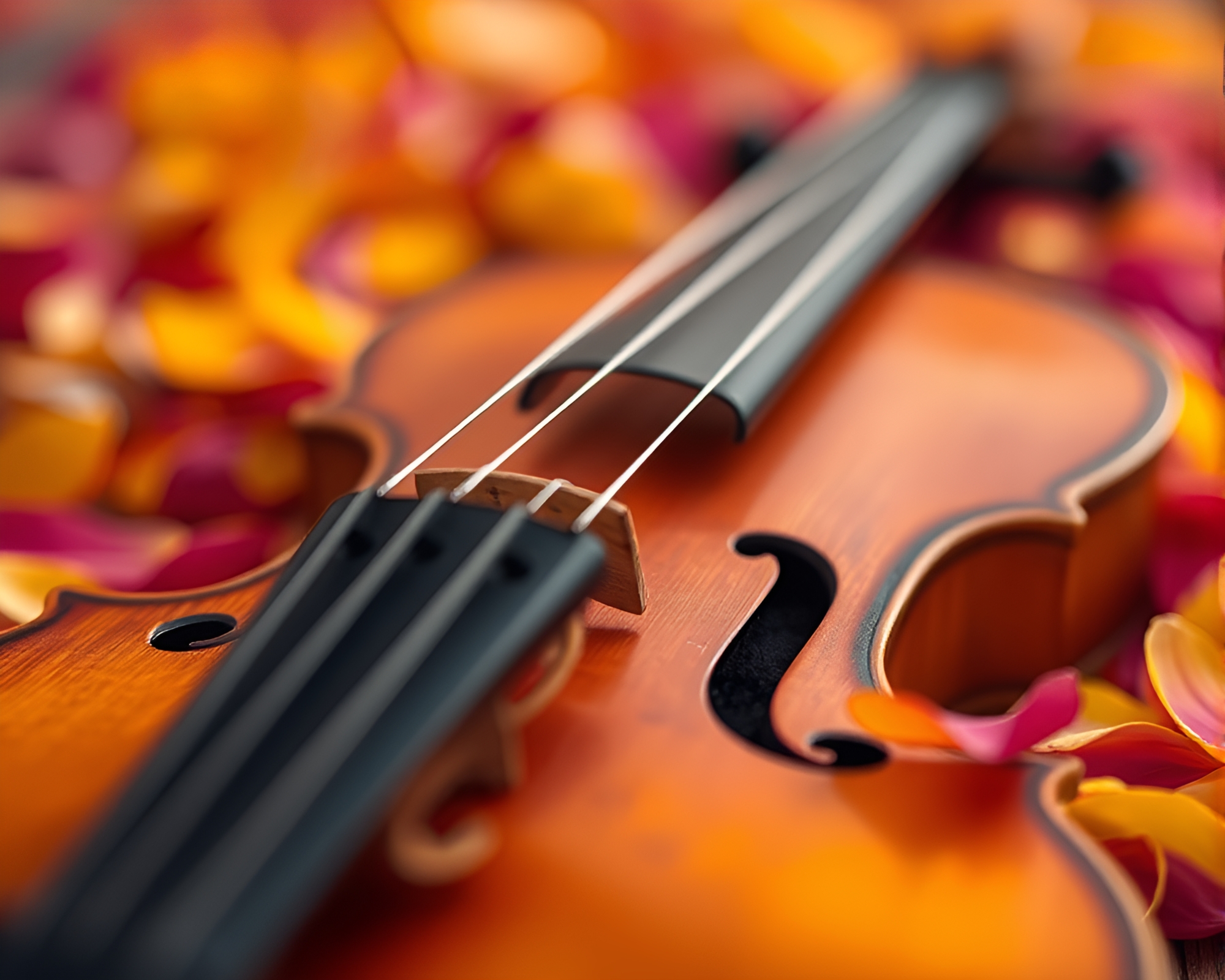 Viola Harmony: Petal Symphony – free AI stock image