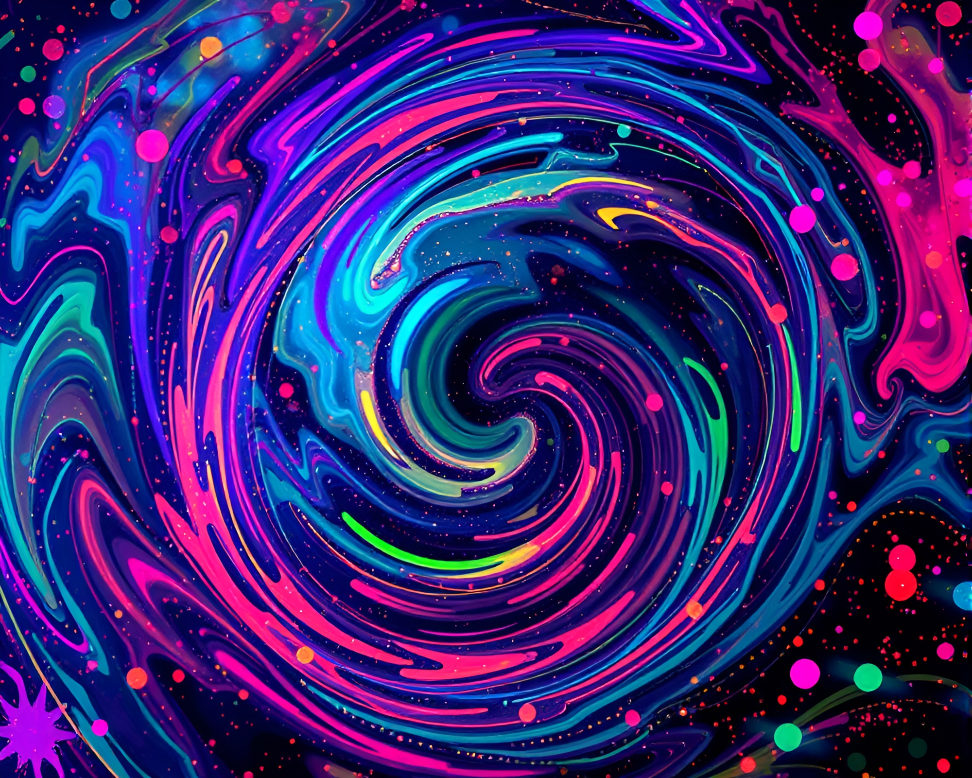 Psychedelic Swirls Steampunk Illustration – free AI stock image