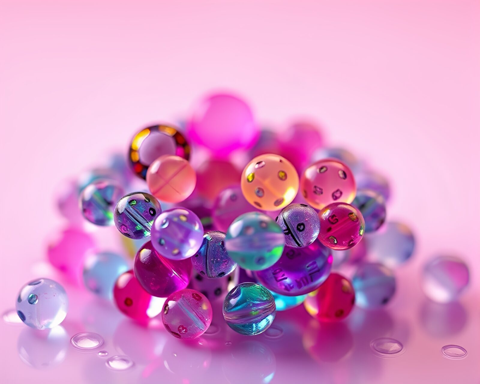 Colorful manga style graffiti background with wet glass beads