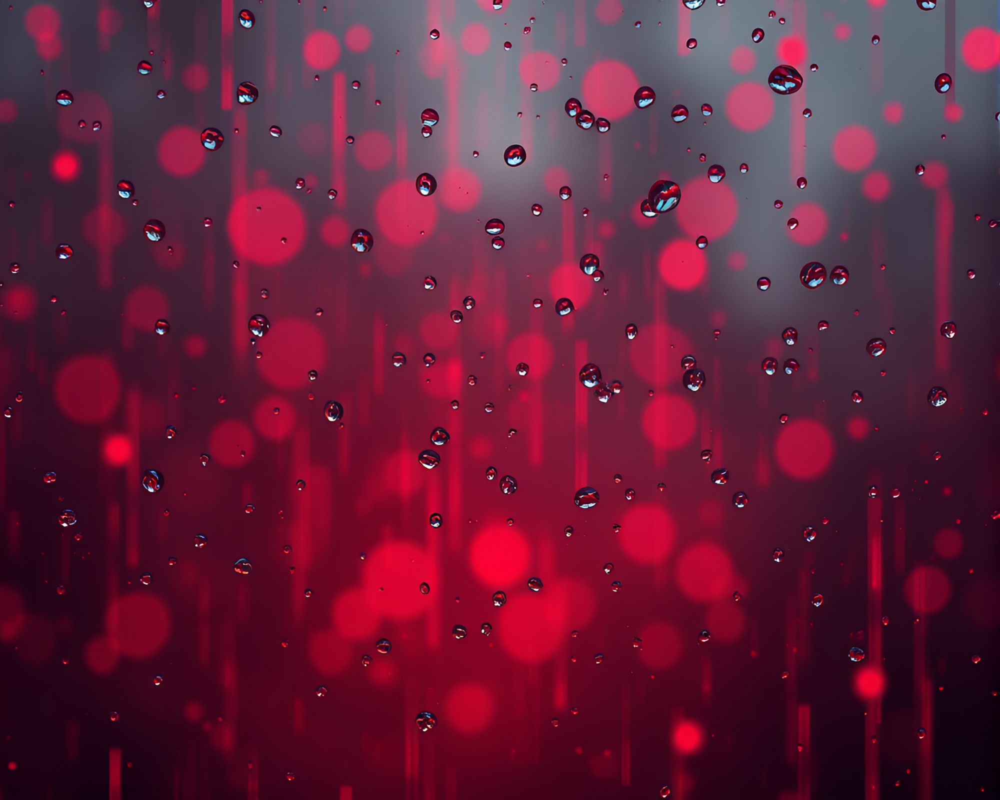 Ruby Morse Code Dew Drops Digital Painting – free AI stock image