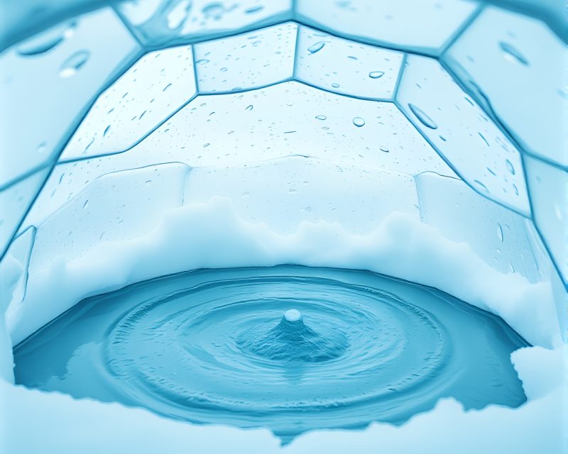 Whirlpool Glass Igloo Under Grainy Film Stereograph Light – free AI stock image