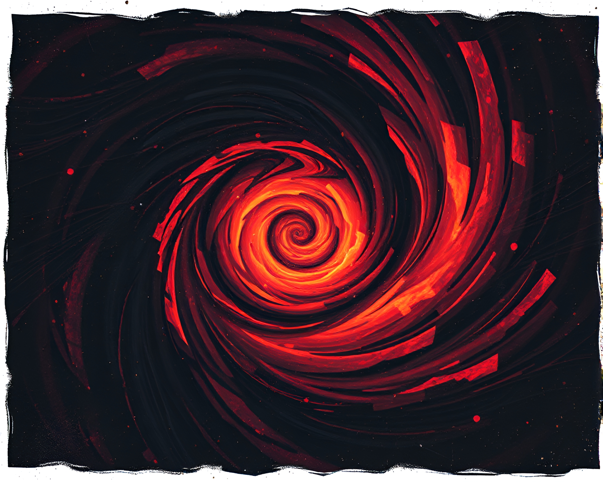 Swirling Vortex of a Rocket on Oil-Textured Canvas – free AI stock image