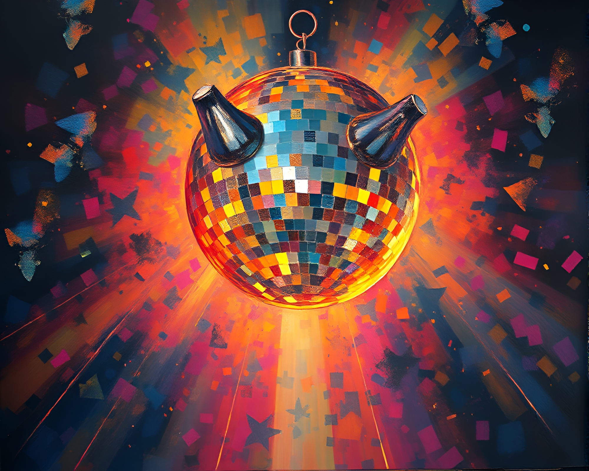 Glimmering Satyr Dance Under Disco Ball – free AI stock image