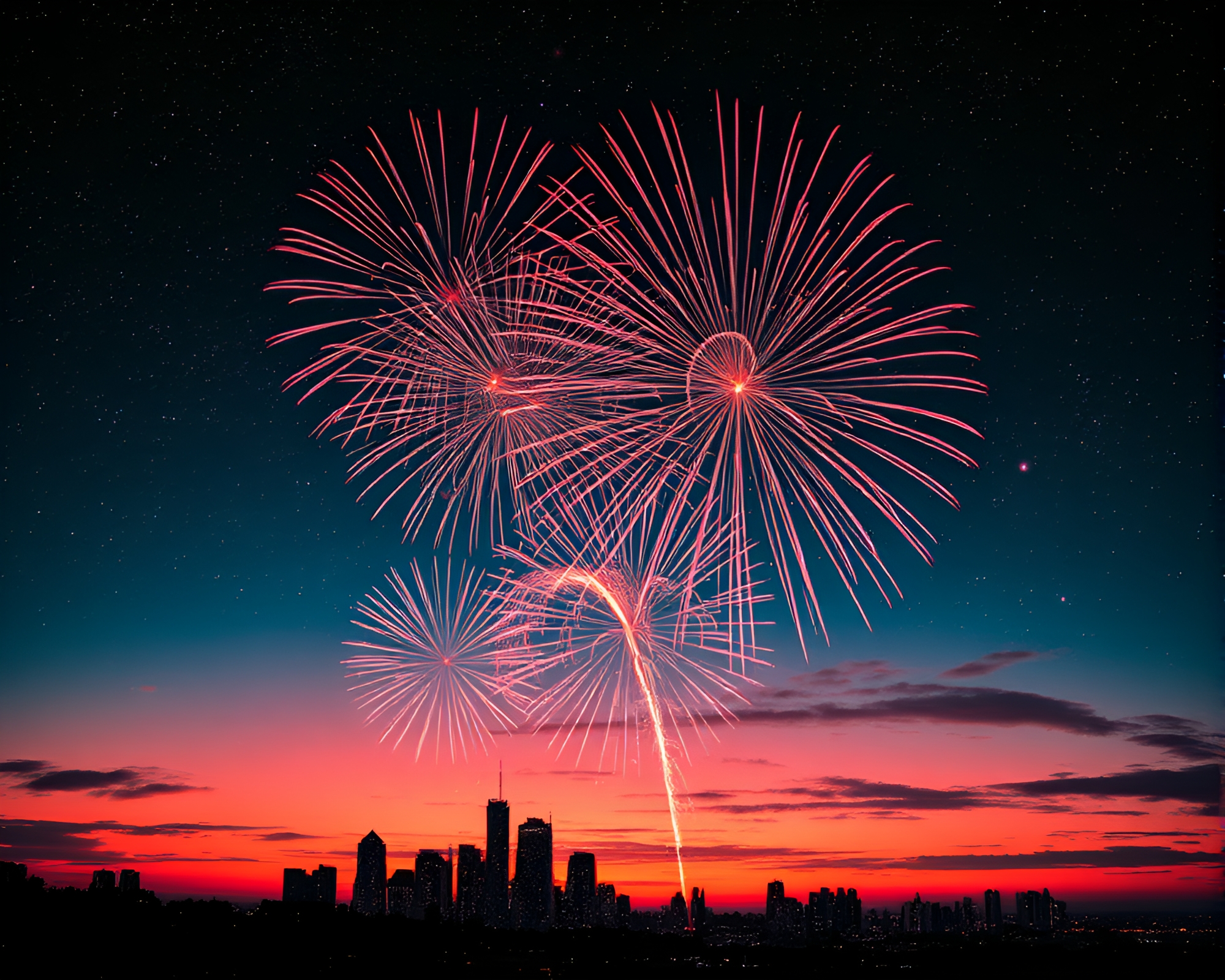 Explosive Nebula at Grunge Sunset – free AI stock image