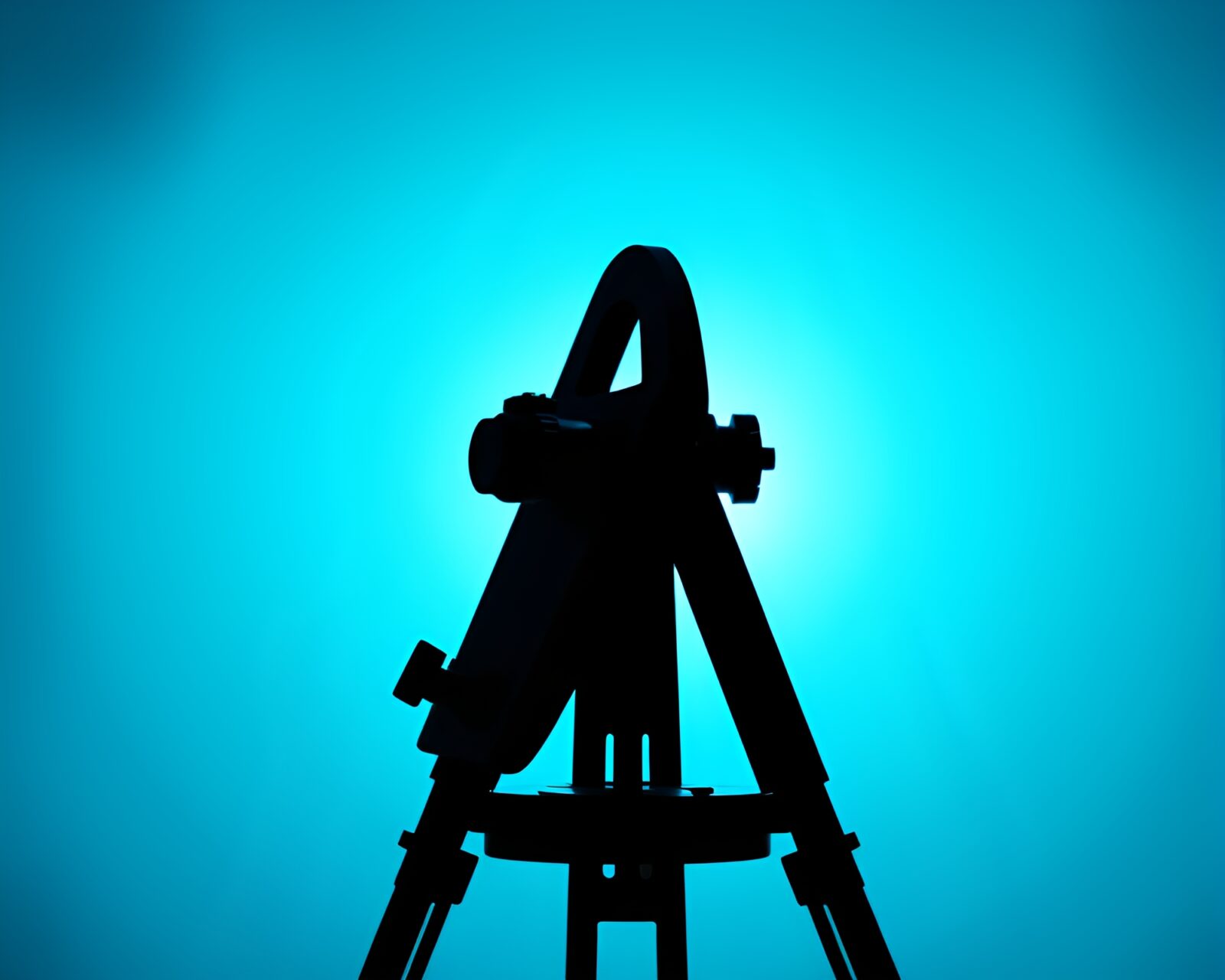 Vintage navigation tool on grid pattern with cold blue lighting