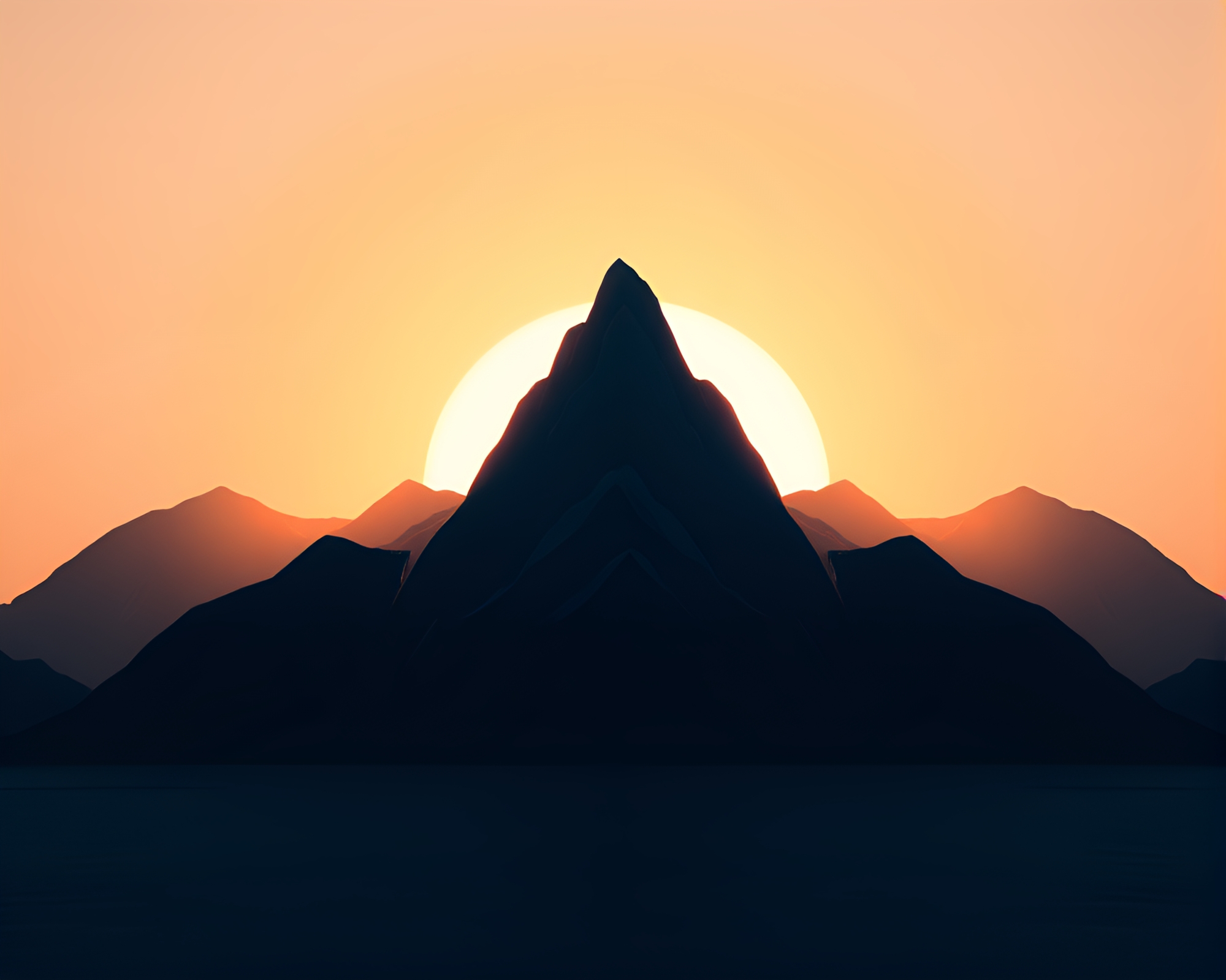 Ethereal Glacier Wireframe: Backlit Silhouette Symmetry – free AI stock image