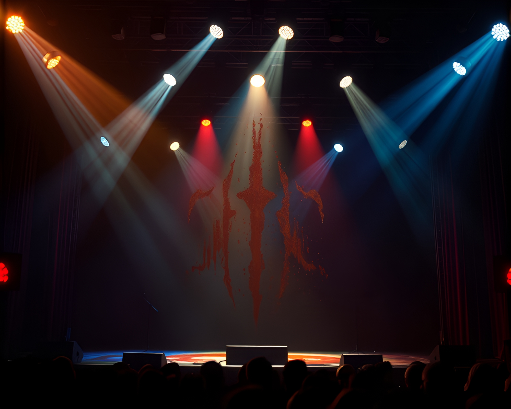 Chimera in Hyper-Realistic Concert Stage Lights – free AI stock image