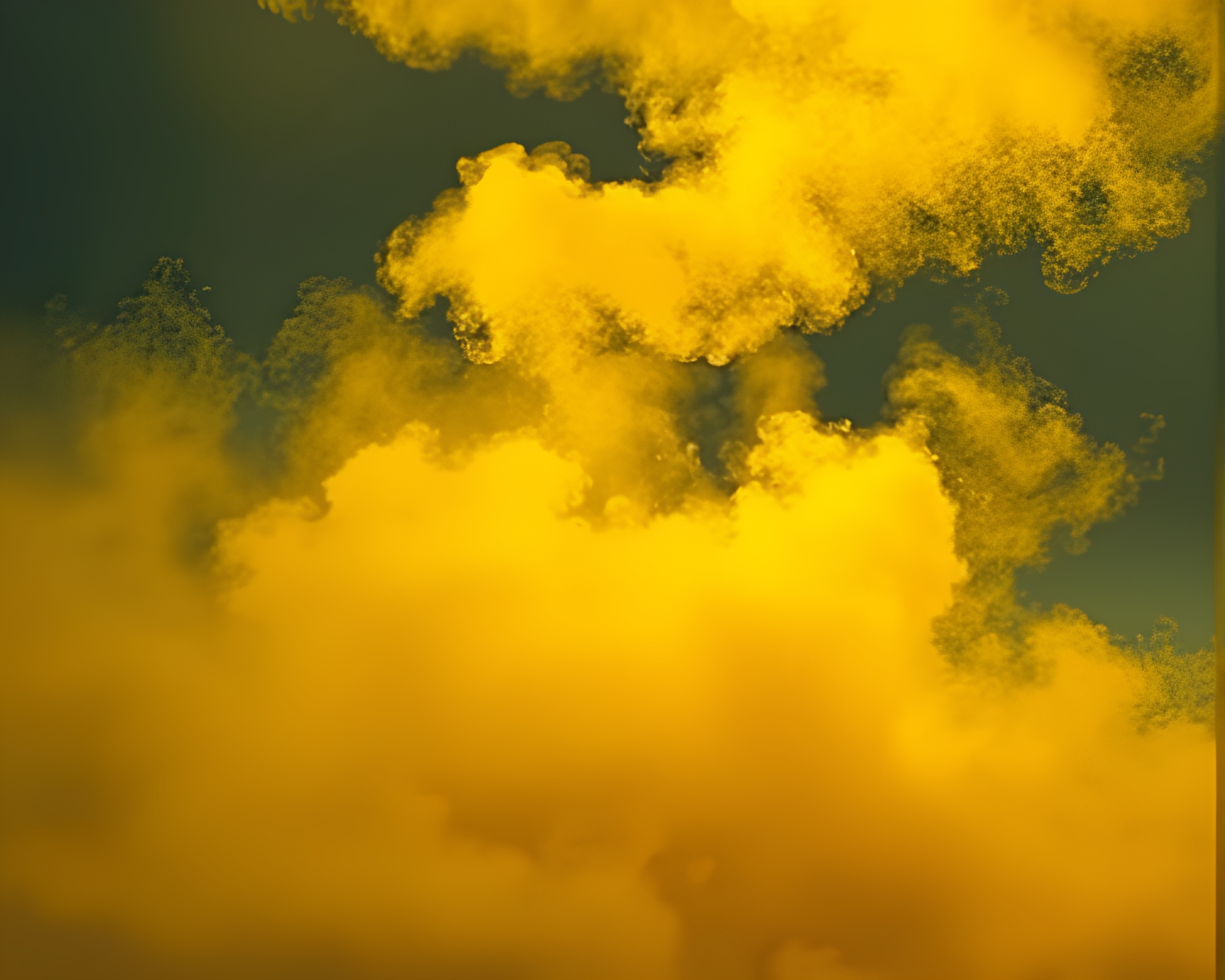 Surreal Dreamscape: Mustard Yellow Data Visualization – free AI stock image