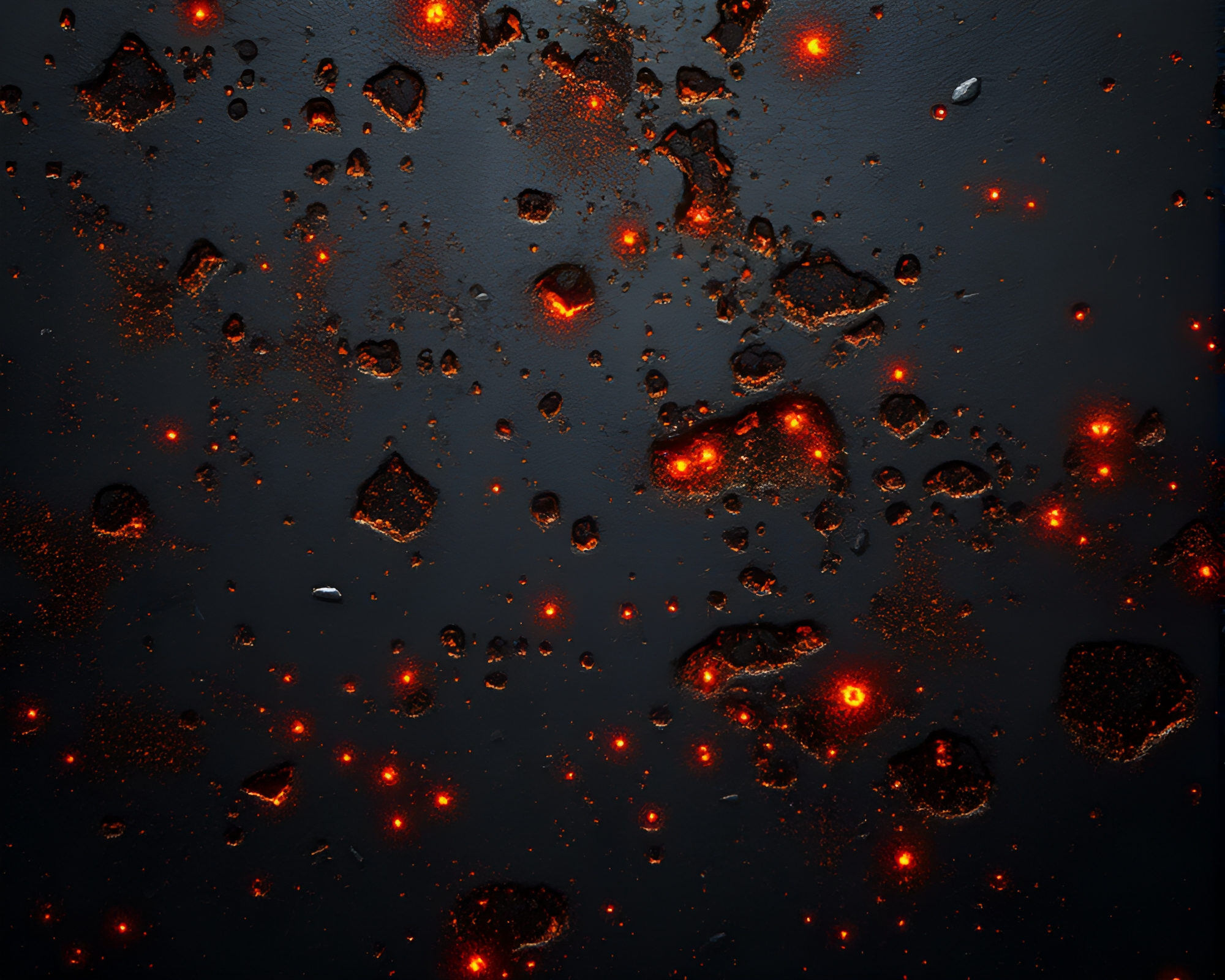 Ethereal Glowing Rune Stone Amidst Rust Flakes – free AI stock image