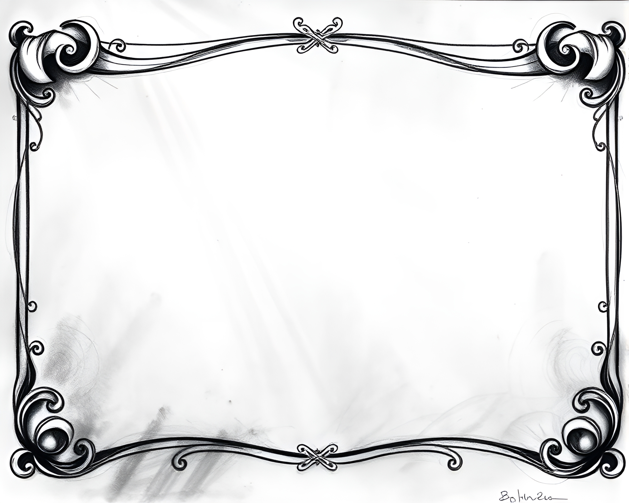 Ancient Scroll Illuminated by Sunbeam Rays in Charcoal Sketch – free AI stock image