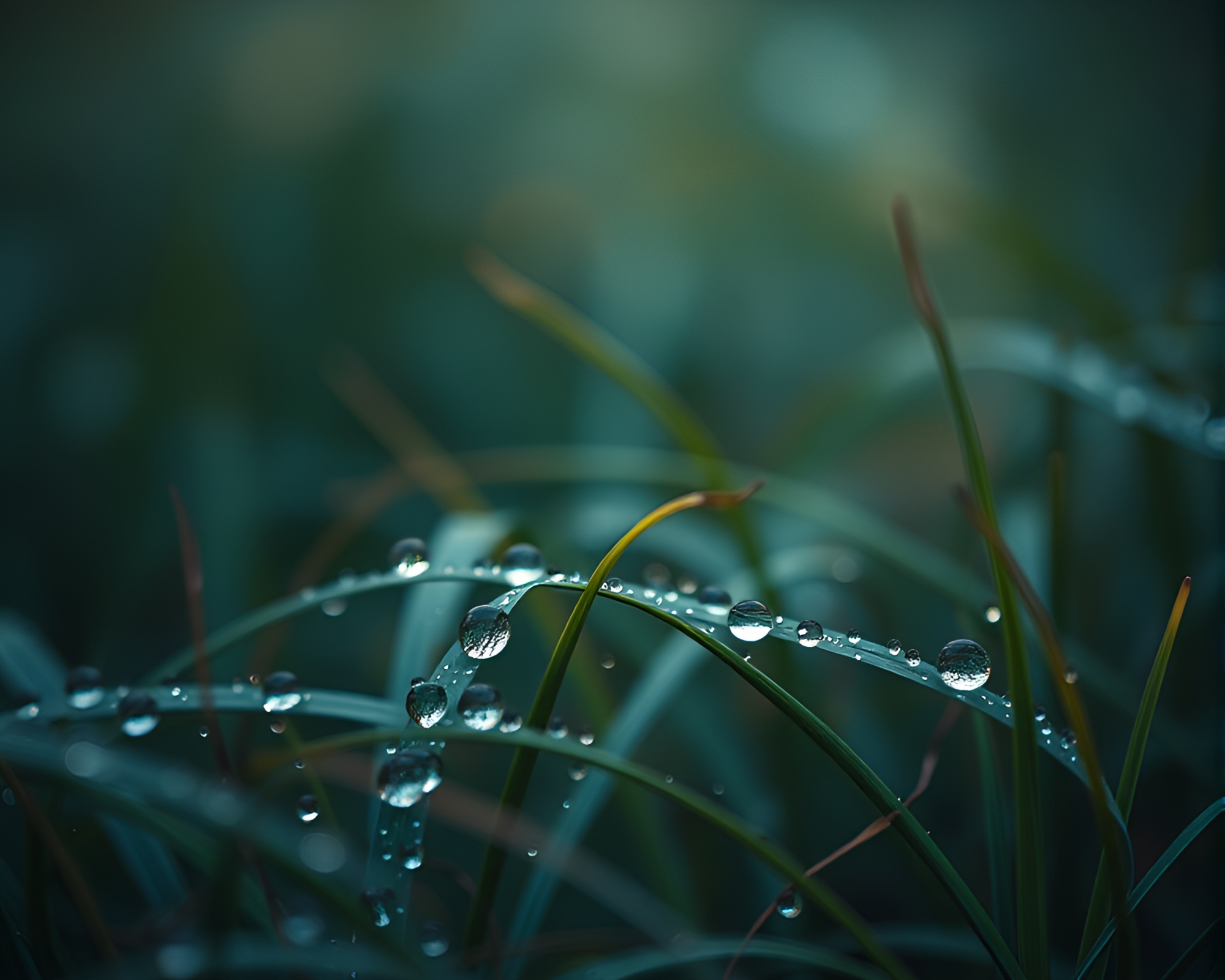 Dew Drops Oasis: Triadic Color Scheme Fantasy – free AI stock image