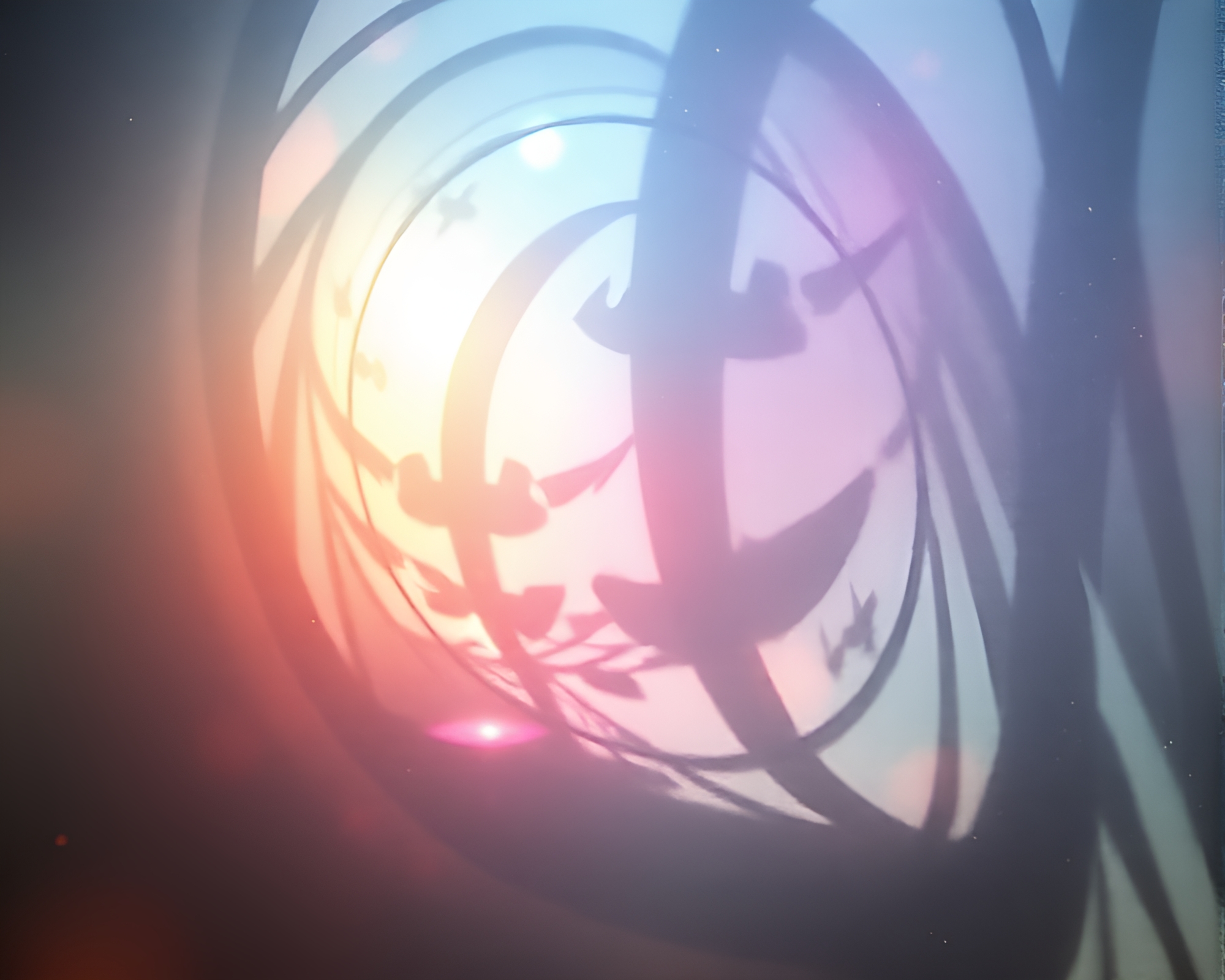 Ethereal Glass Tunnel with Cosmic Dust Shadows – free AI stock image