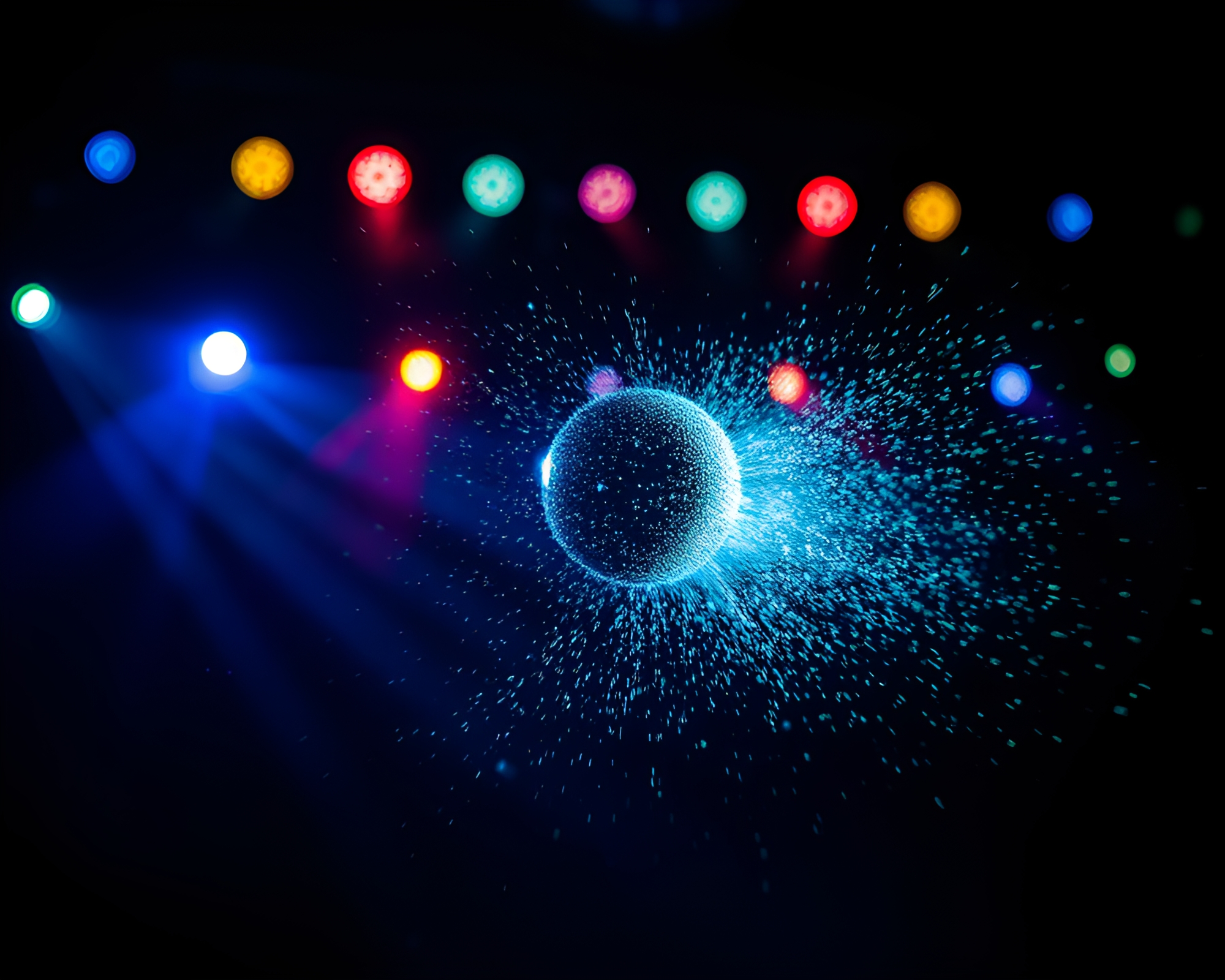 Futuristic Cybernetic Eye in Dusty Concert Light – free AI stock image