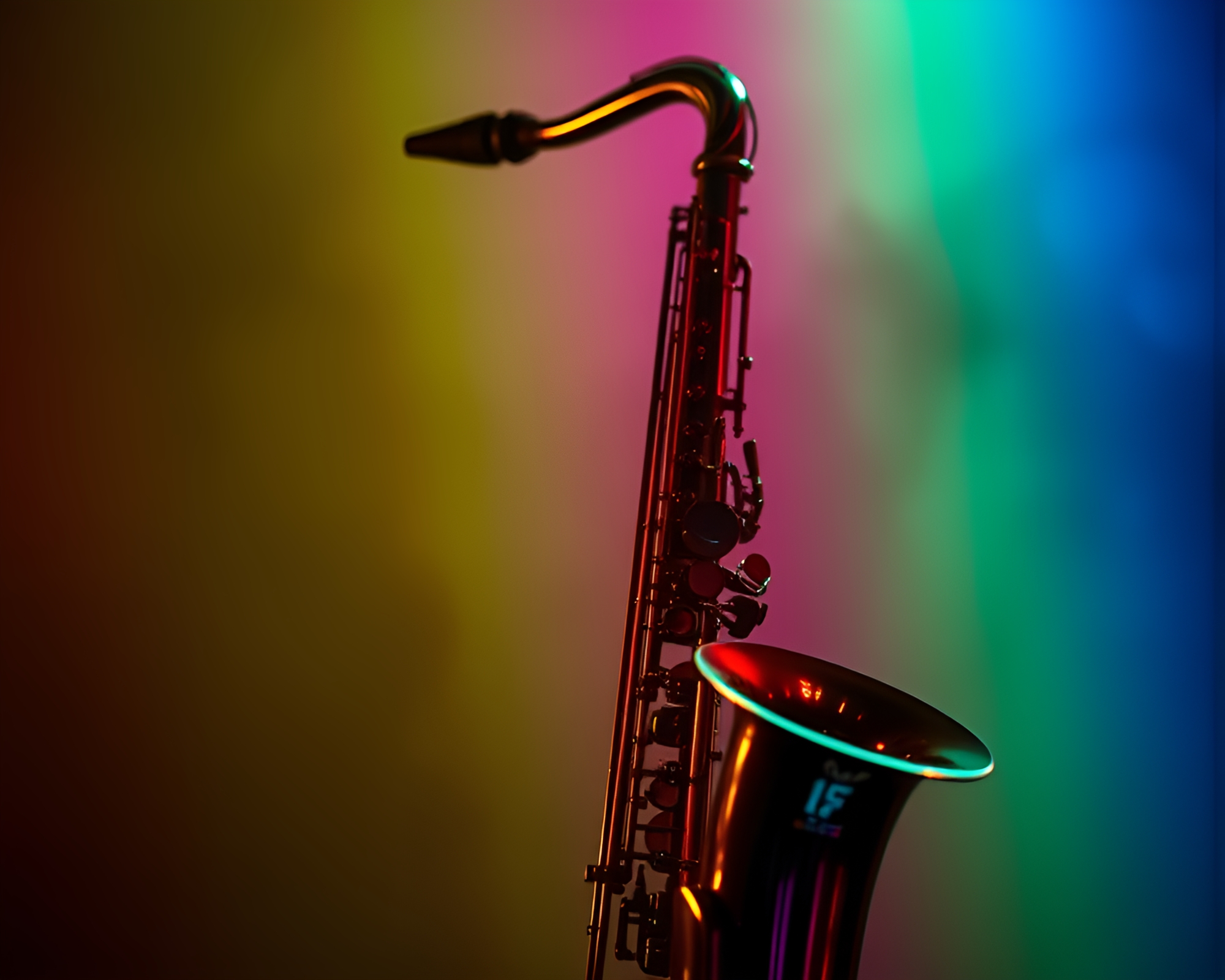 Saxophone Serenity in Charcoal Black Cinemagraph – free AI stock image