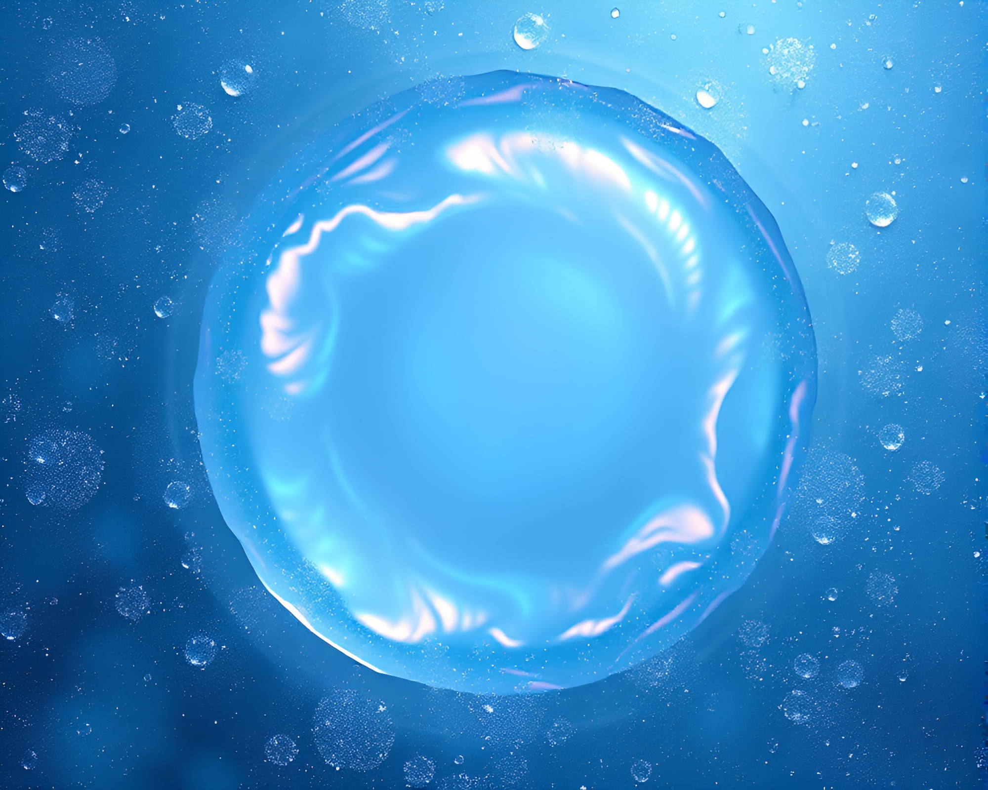 Enchanting Soap Film Magic Circle in Antarctic Whiteout – free AI stock image