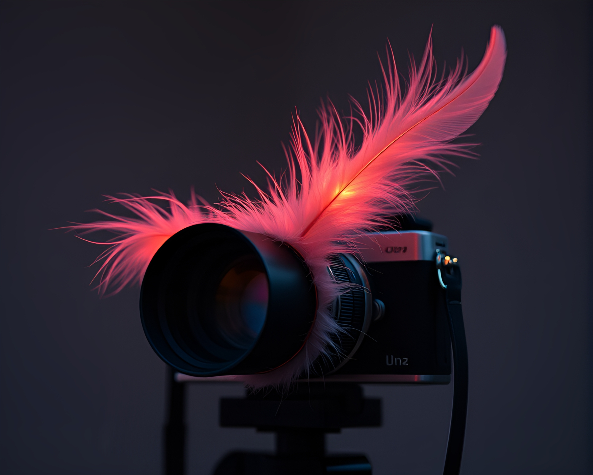Maximalist Feather Dusting in Cool Dawn Light – free AI stock image
