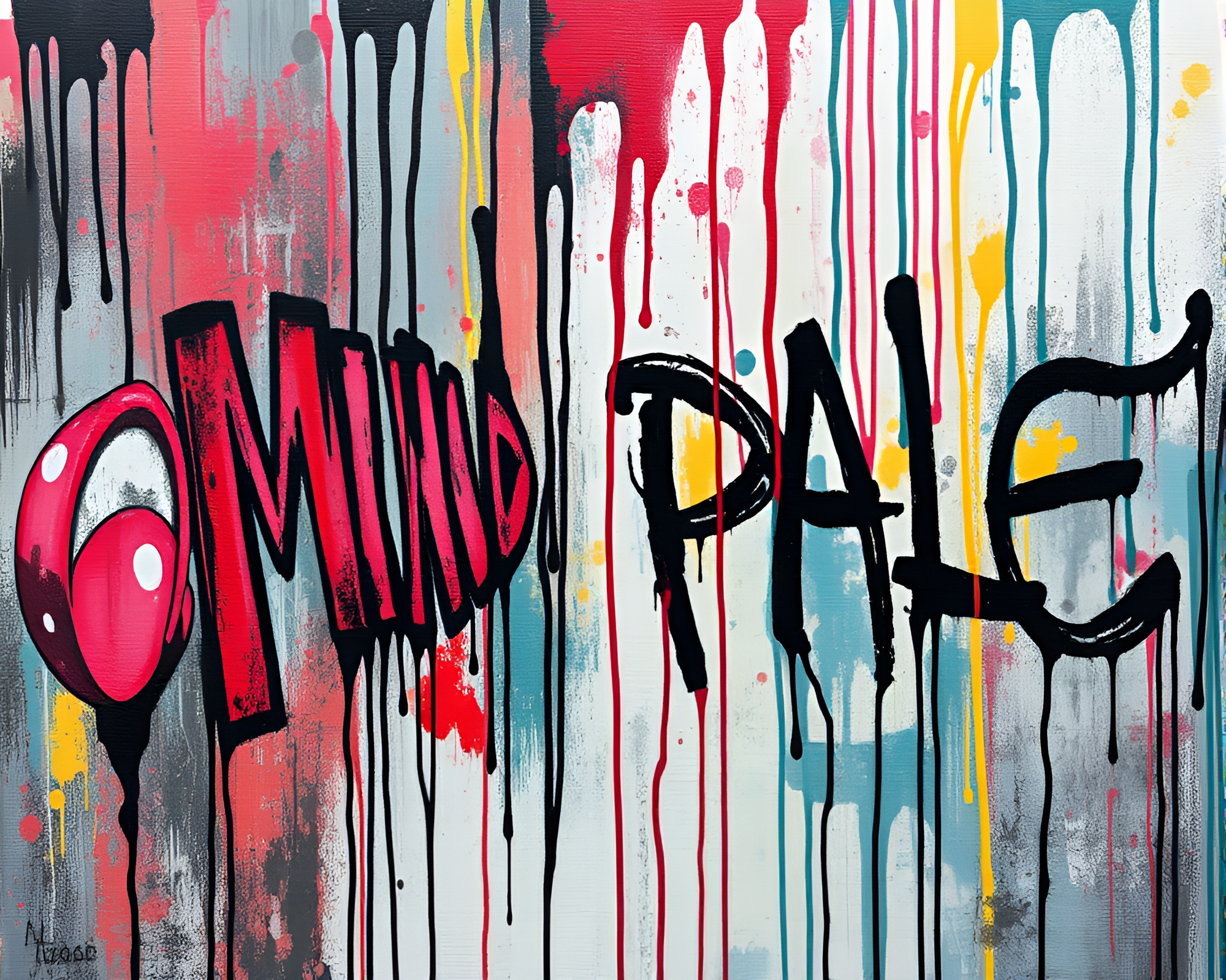 Mind Palace Graffiti Drips – free AI stock image