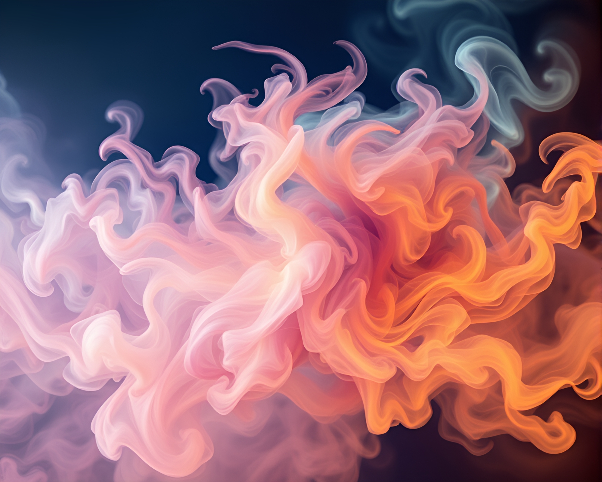 Swirling Smoke Plume Engulfs Pastel Quantum Computer – free AI stock image