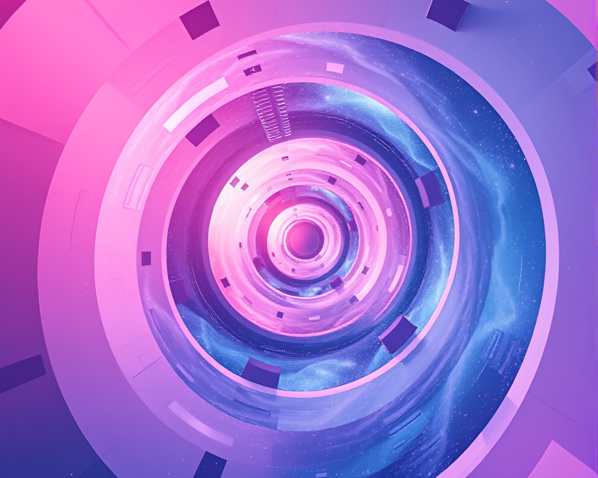 Spiral Architectural Portal to Parallel Universe – free AI stock image