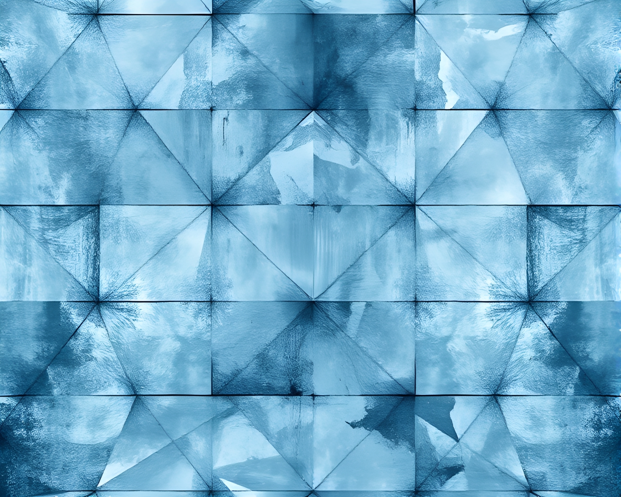 Ice Blue Nymph: Geometric Grisaille Composition – free AI stock image