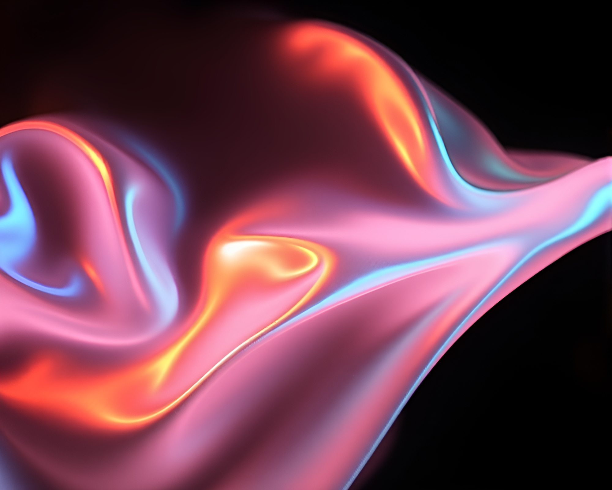 Silk Kimono Iridescence: Peachy Glow Particle Simulation – free AI stock image