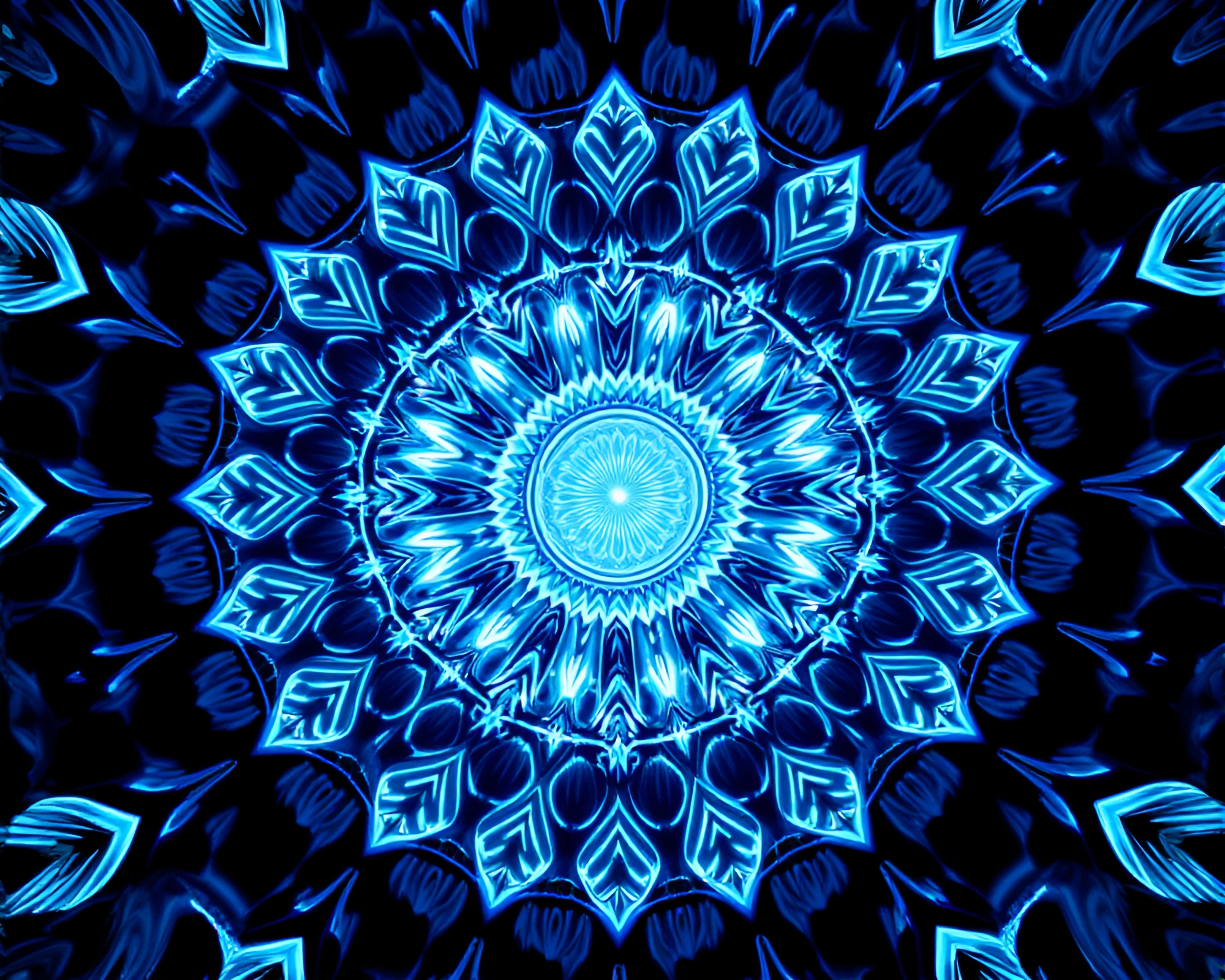 Time Traveler’s Arctic Symmetry Op Art Adventure – free AI stock image