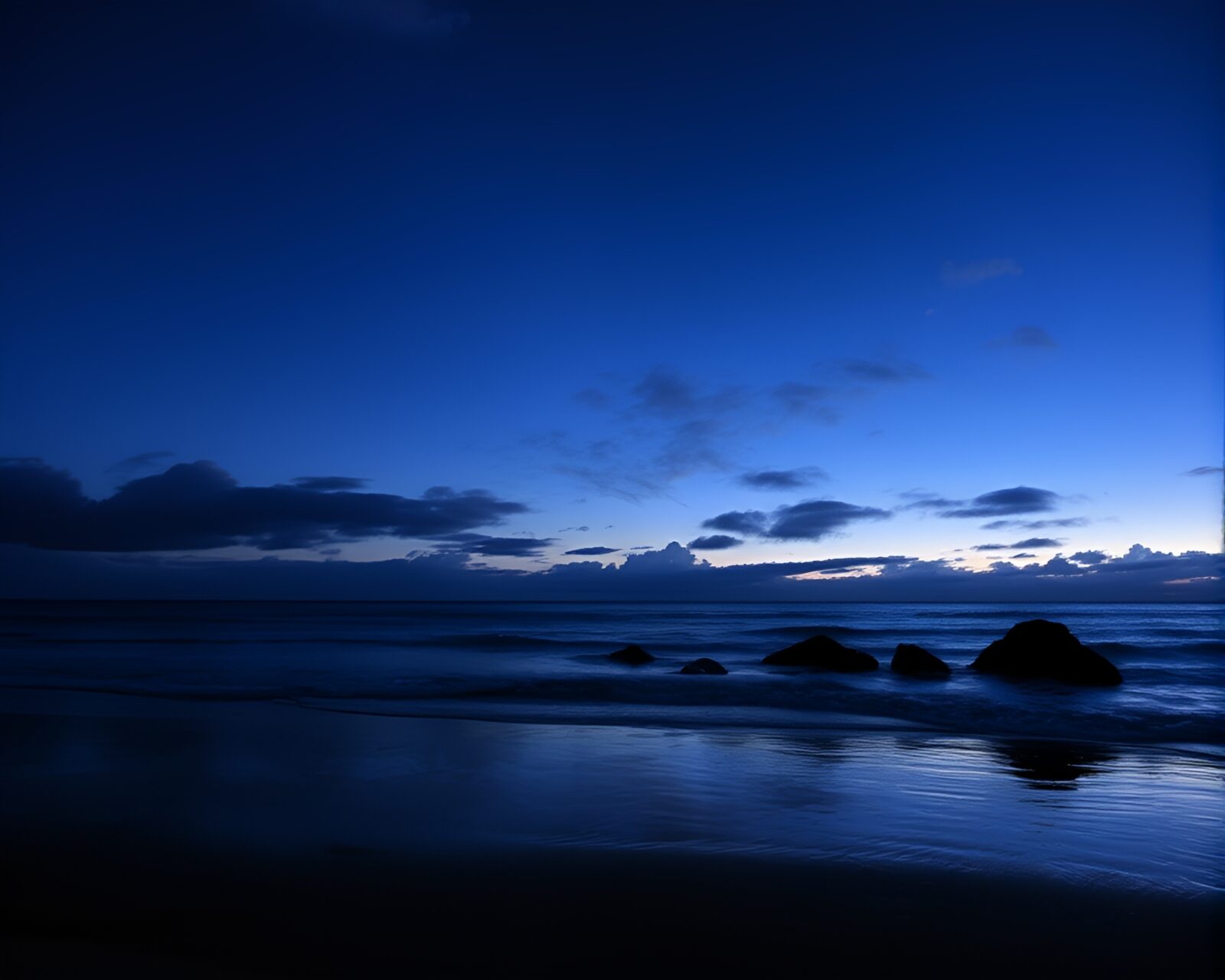 Vivid light painting of island landscape with rain-soaked glass