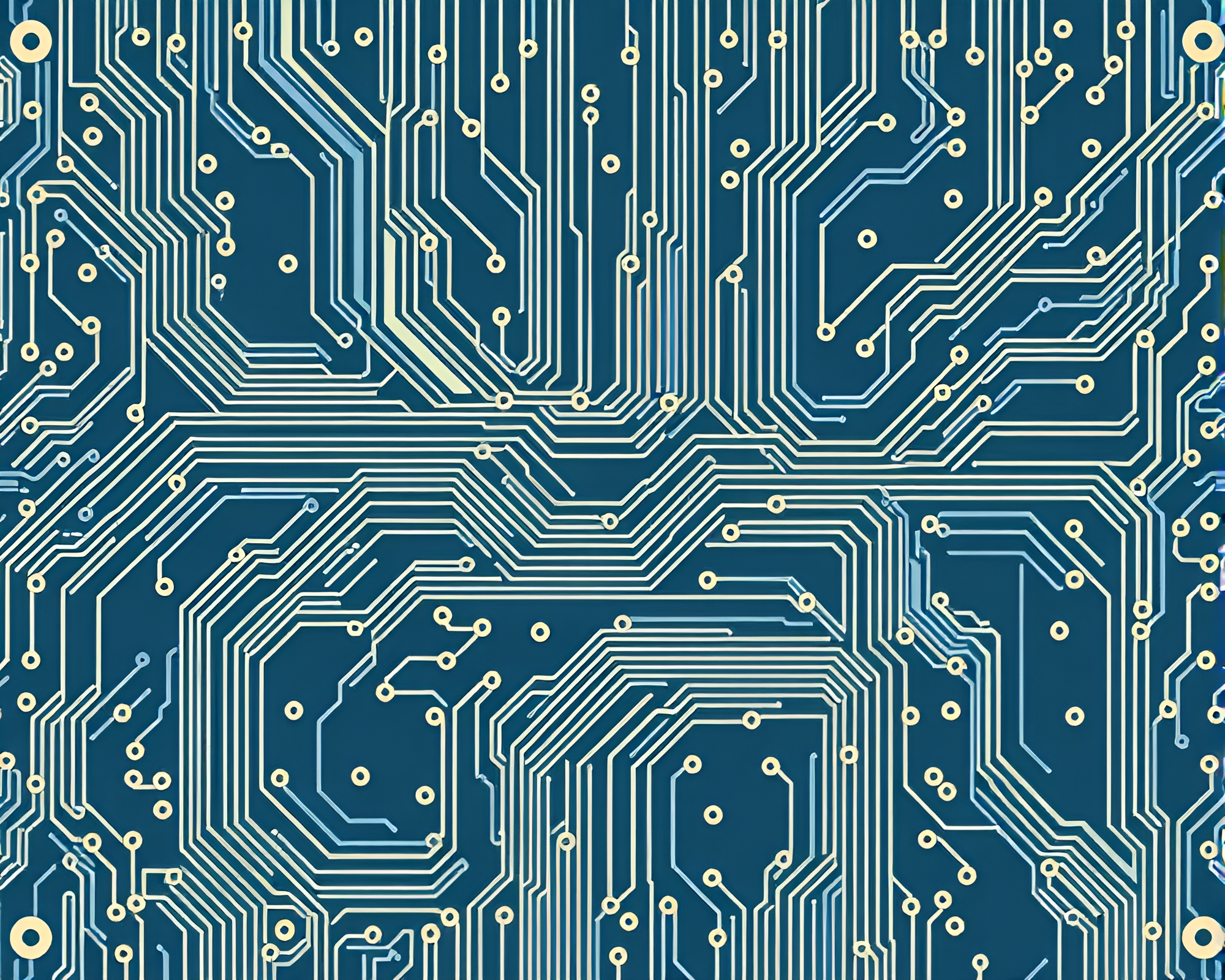 Mystical Fog Banks Embracing Arctic Blue Circuit Board – free AI stock image
