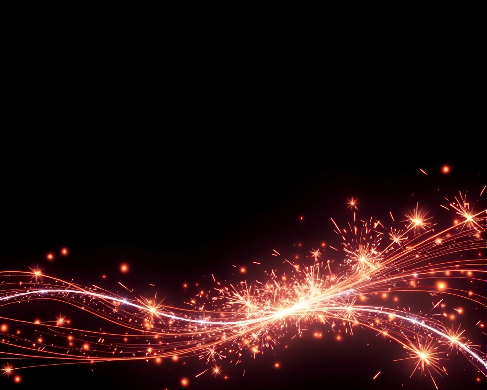 Digital art of sparkler trails resembling satin ribbon