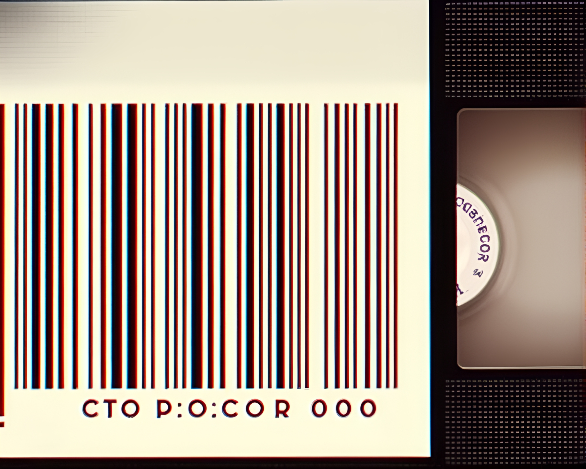 Bicycle Barcode Stripes in 80s Jewel-Tone VHS Fantasy – free AI stock image