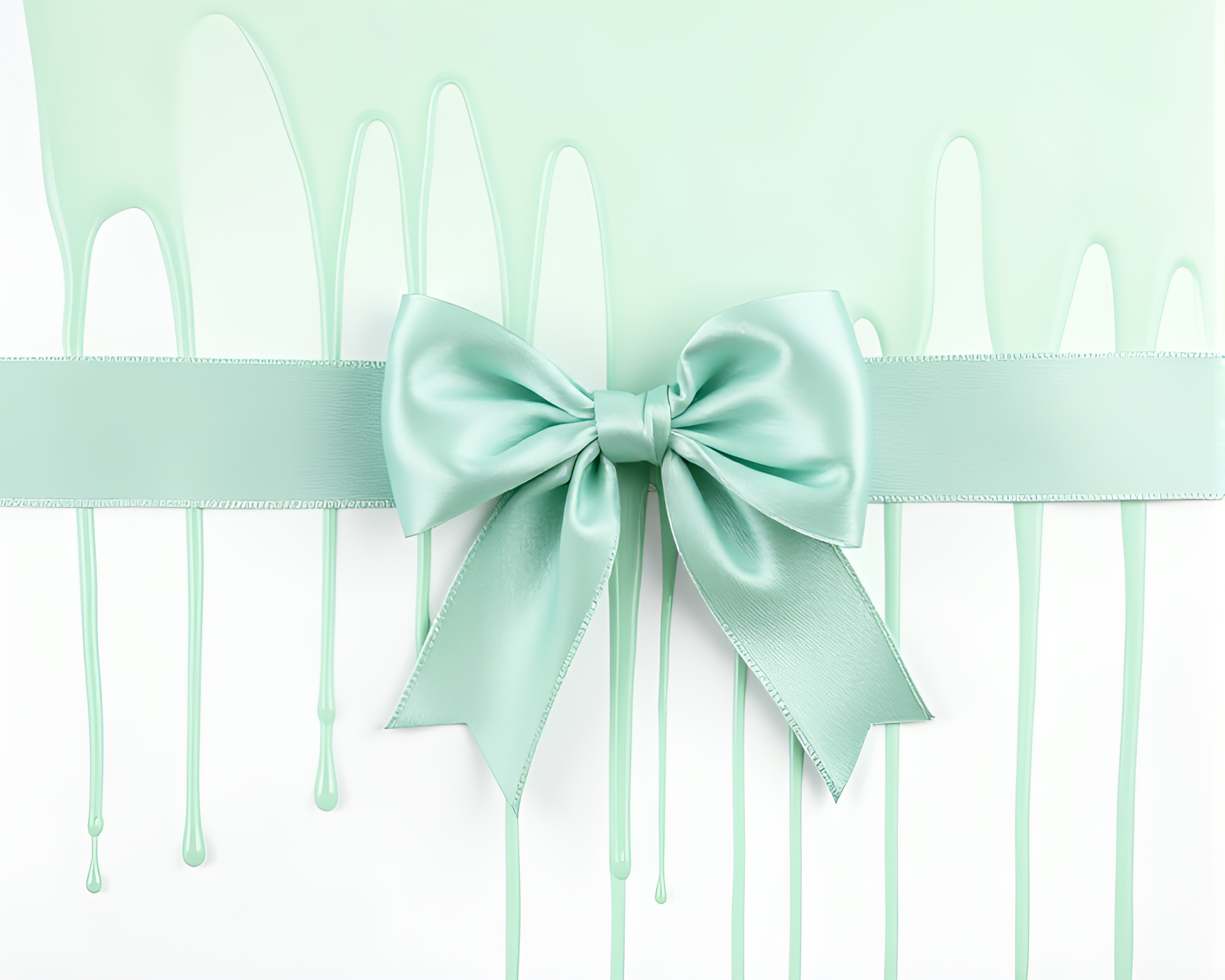 Spray Paint Ribbons in Mint Green Grunge Composition – free AI stock image