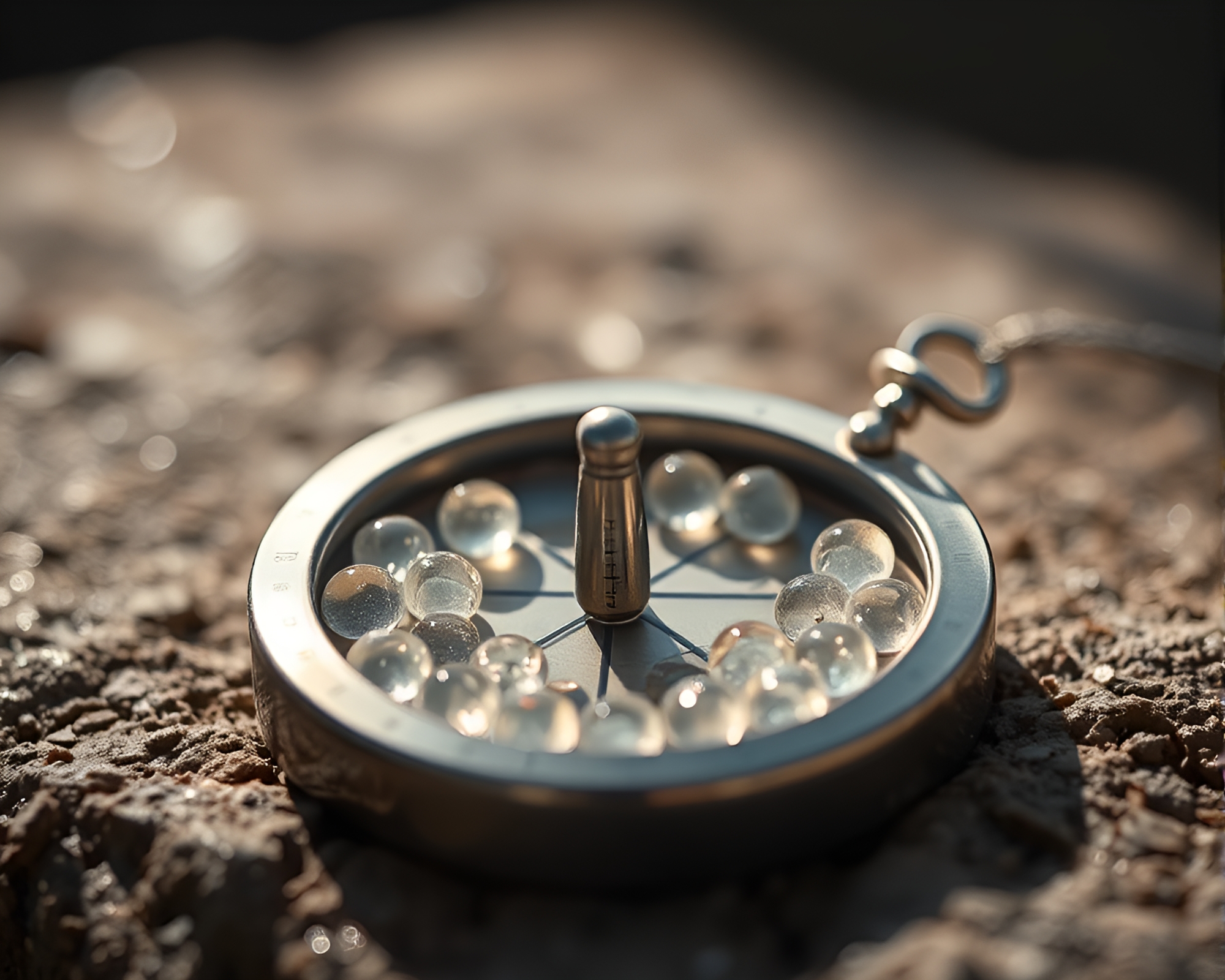 Earth Tone Gradient Pocket Sundial Infrared Composition – free AI stock image
