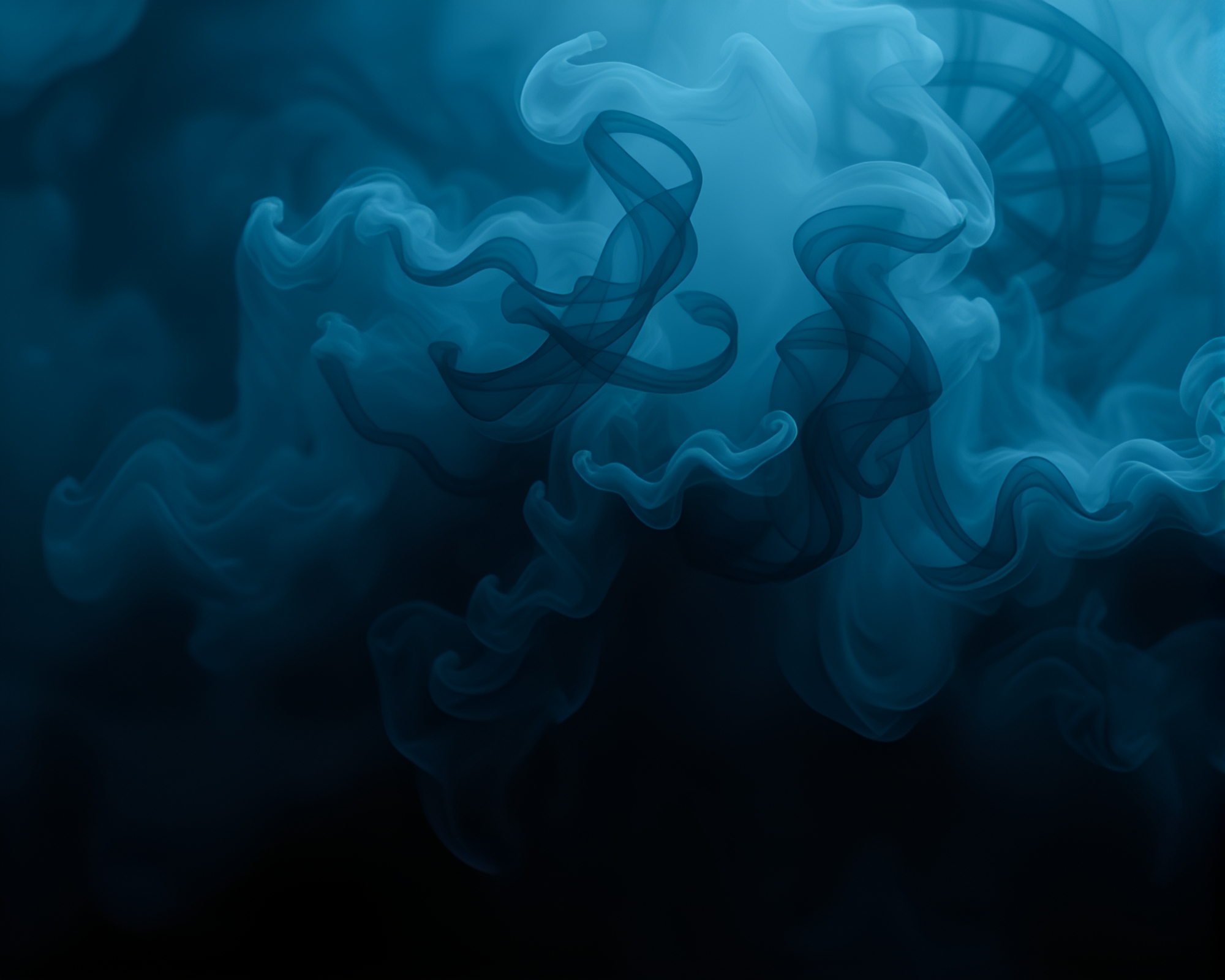 Enigmatic Ancient Grove: Smoke Plume Swirls – free AI stock image