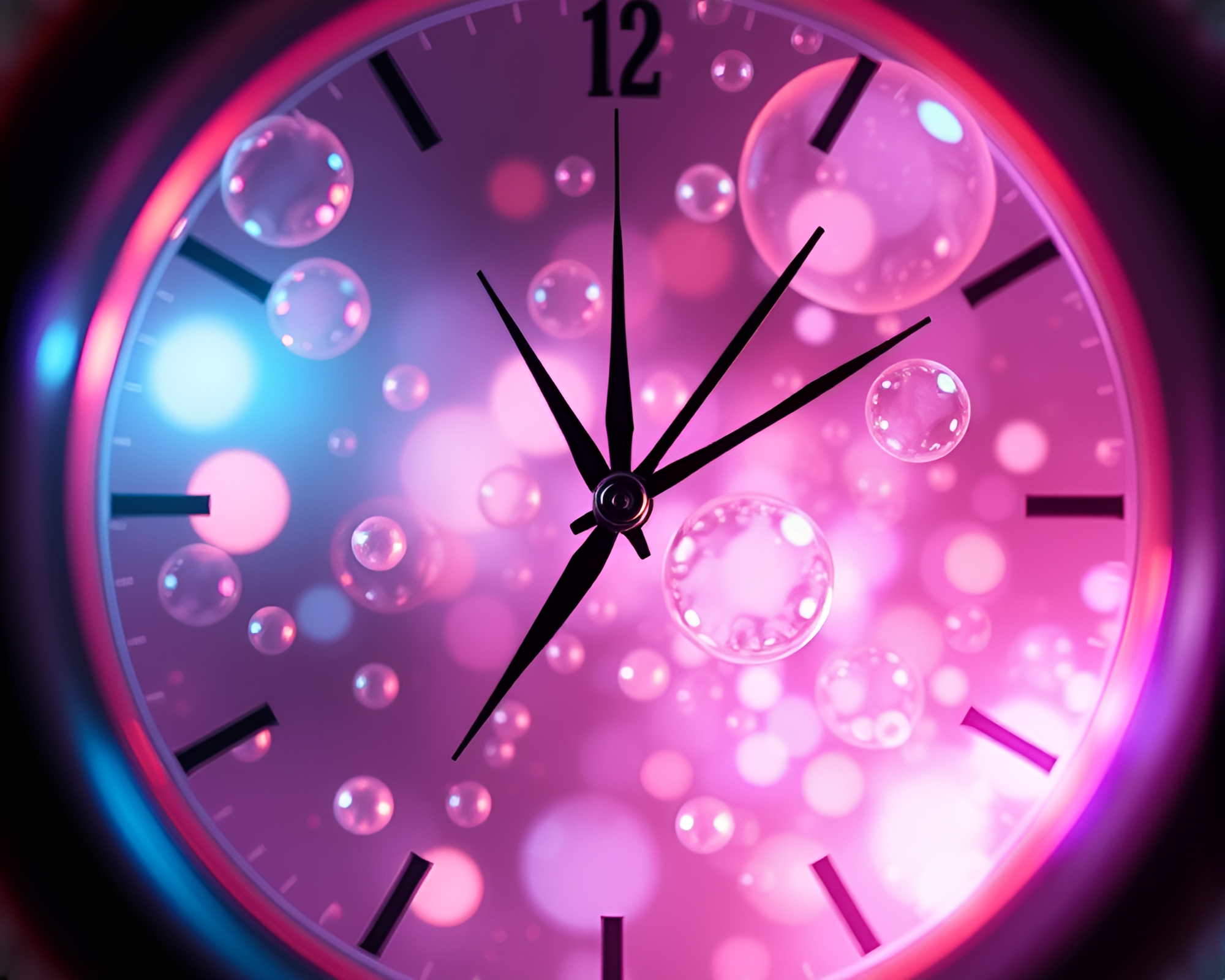 Chrono Bubble Clusters in Cel Shading Art – free AI stock image