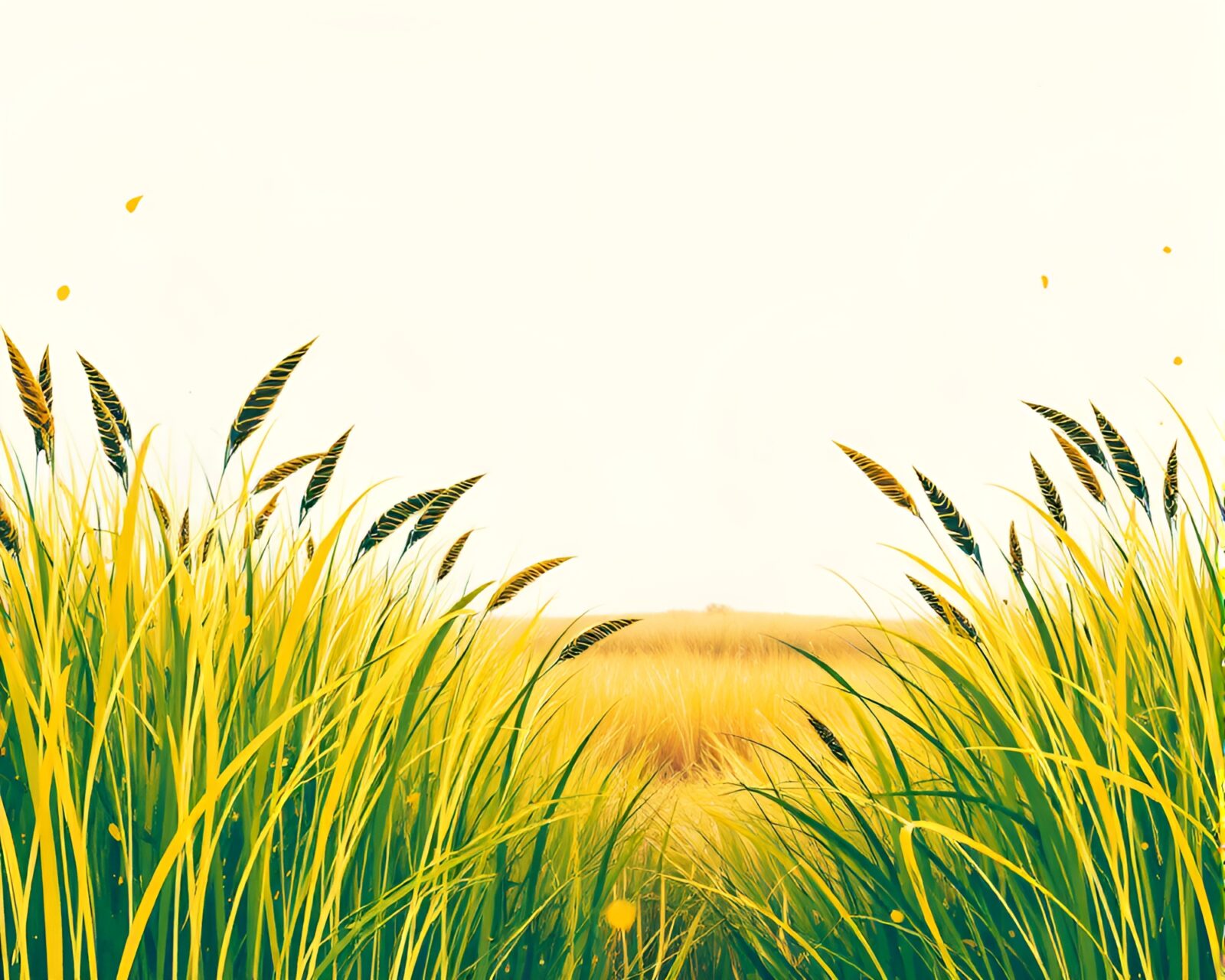 Colorful splatter art in retro Savannah grass setting