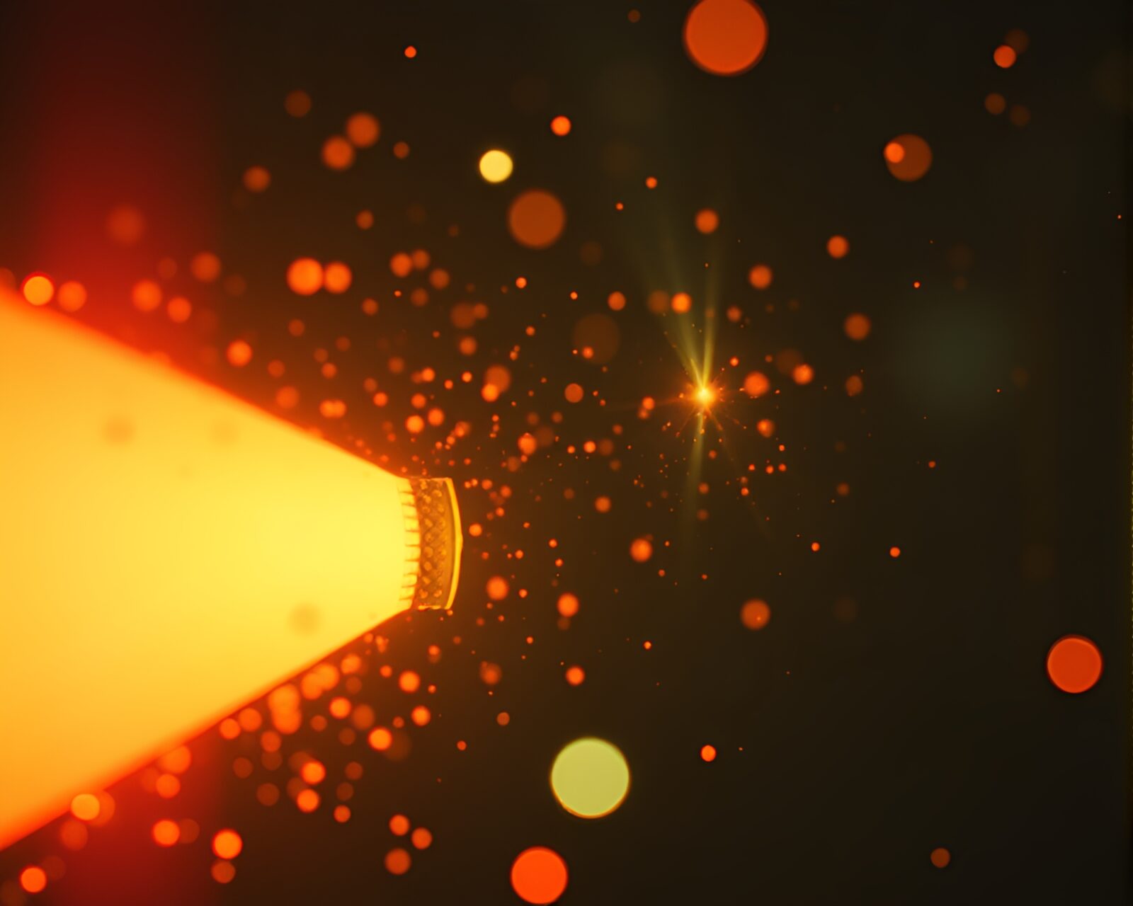 Abstract artwork with Morse code, dusty light leaks