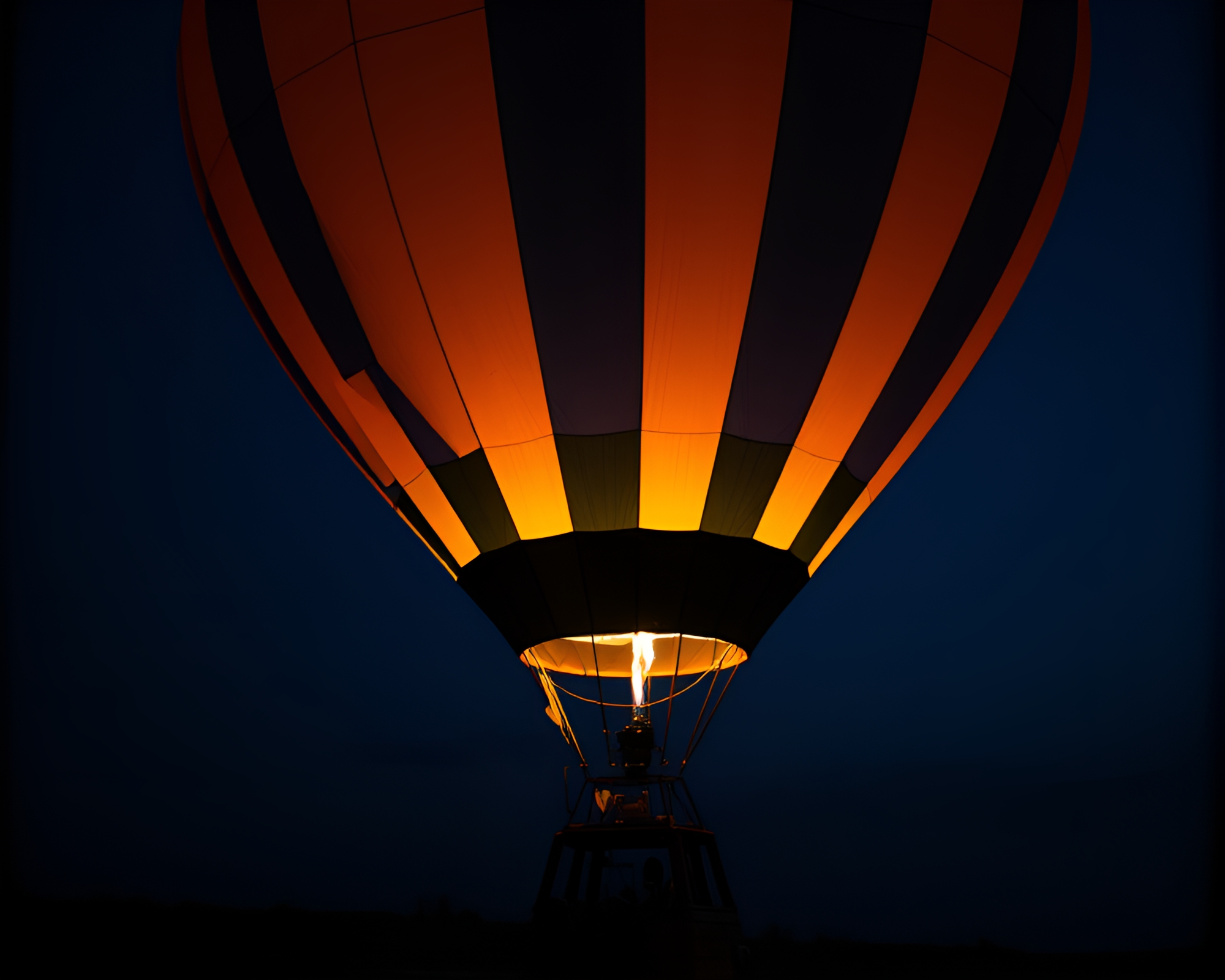 Bioluminescent Hot Air Balloon Glitch Art – free AI stock image