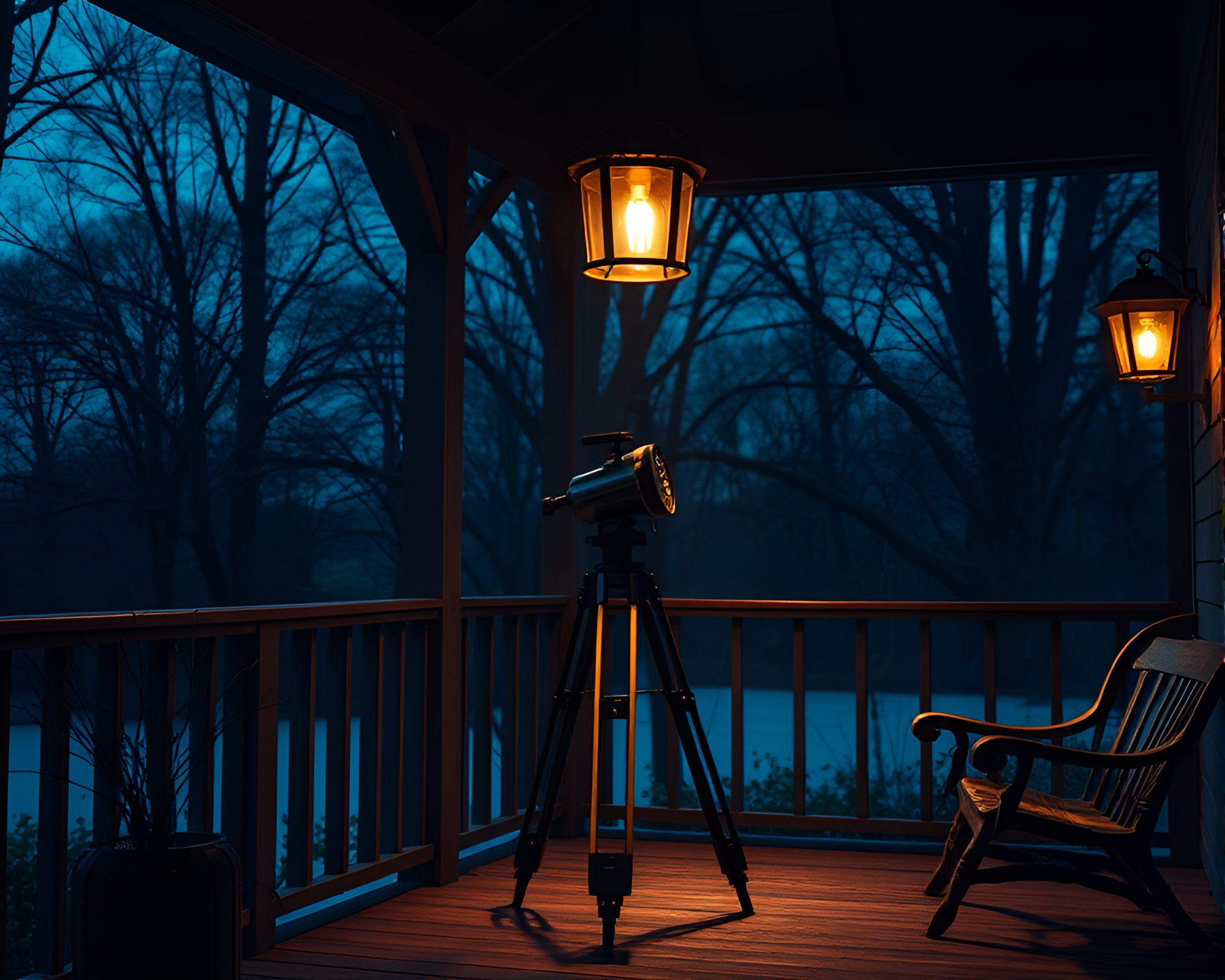 Vintage Sextant Illuminated by Porchlight in High-angle Shot – free AI stock image