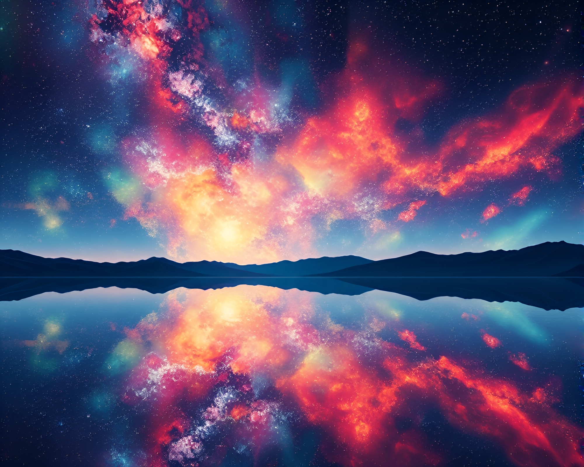 Satellite Reflection in Chrome with Aurora Hues – free AI stock image