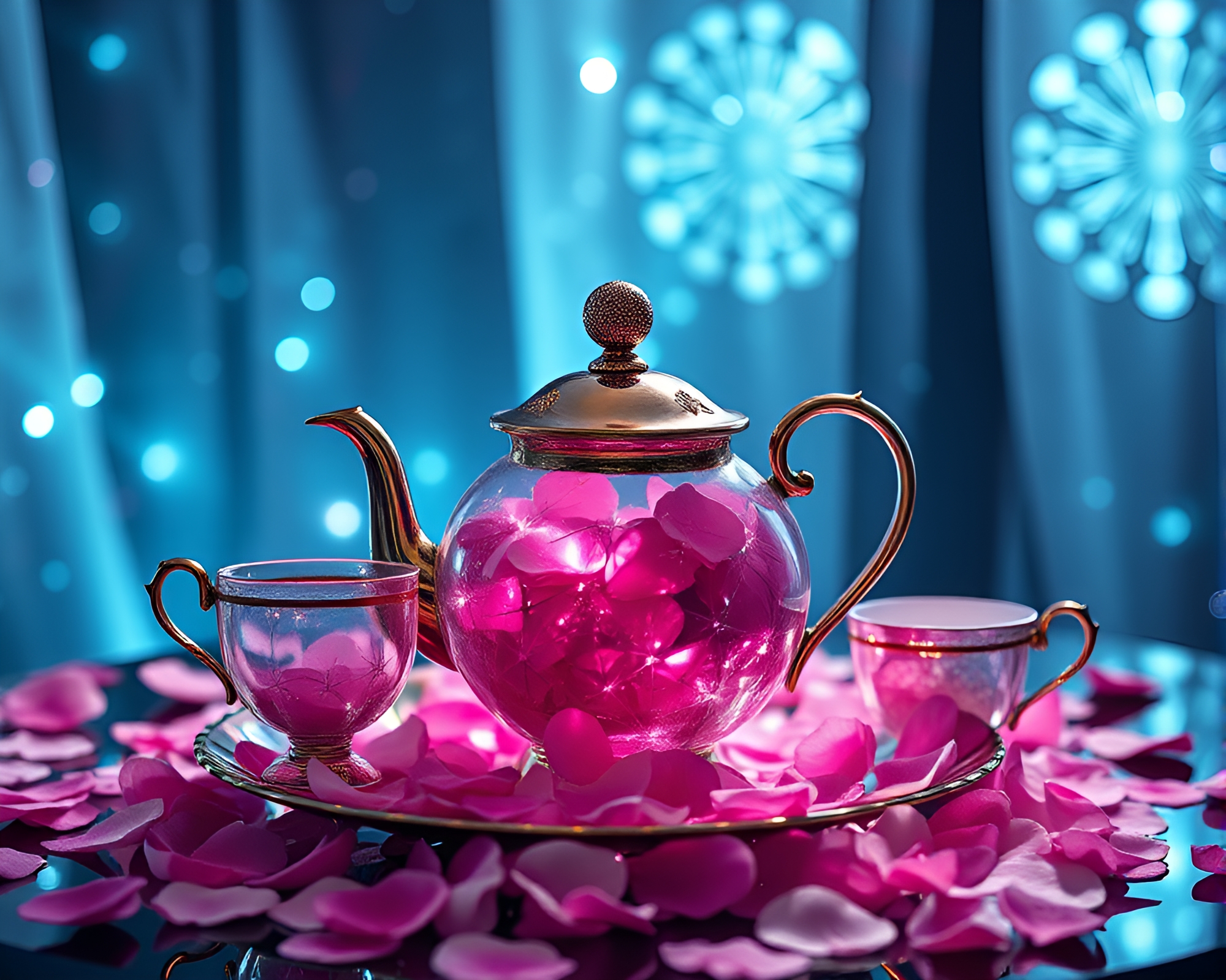 Enchanting Tea Party with X-Ray Delight – free AI stock image