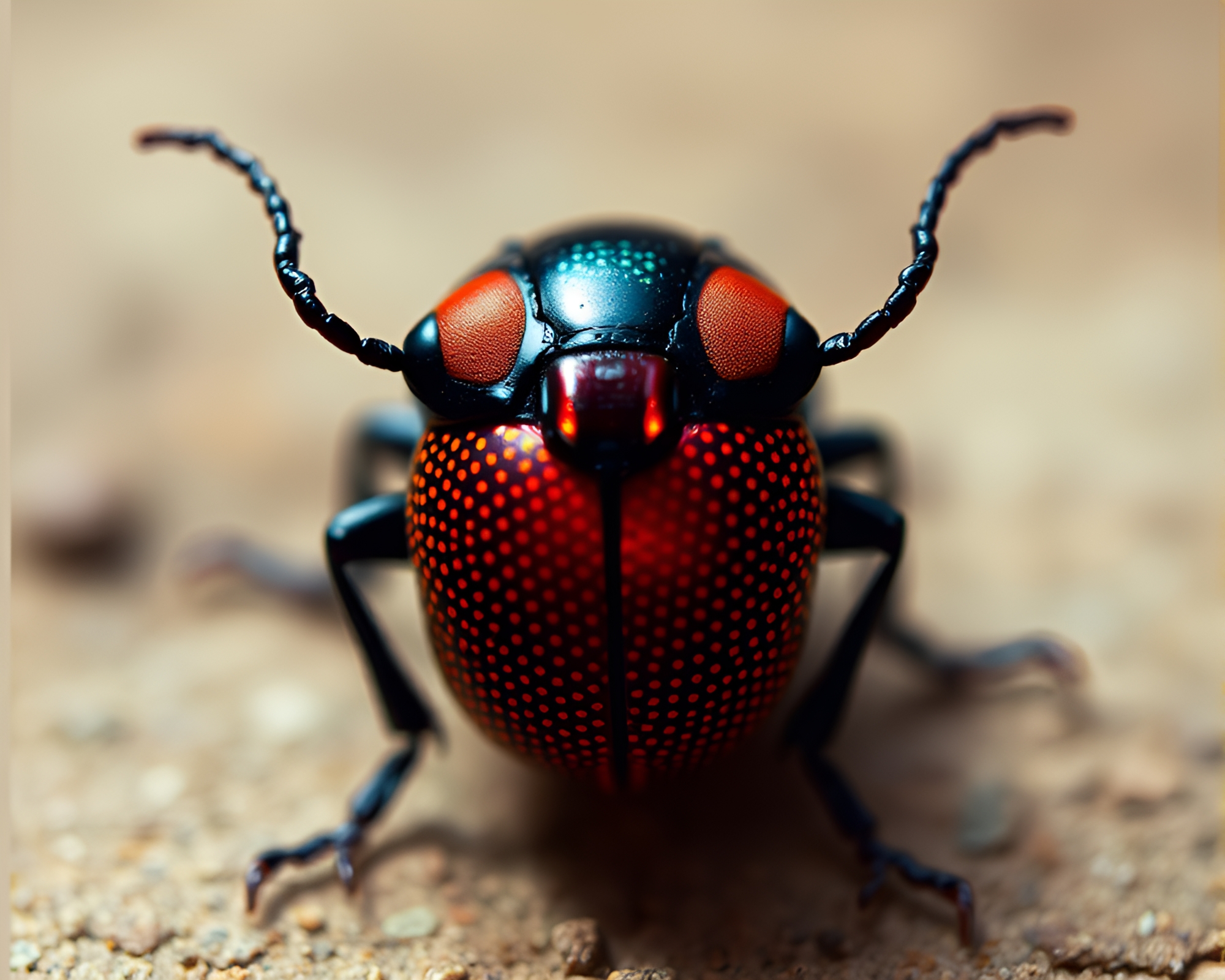 16-bit Beetle Universe with Dot Matrix Compositions – free AI stock image