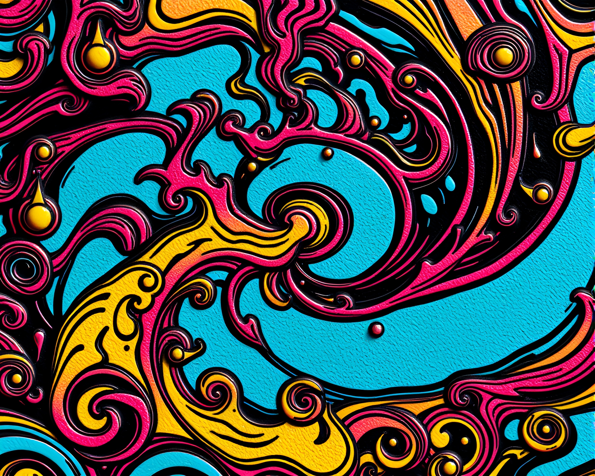 Psychedelic Swirl Comic Book Engraved Details Free Image – free AI stock image