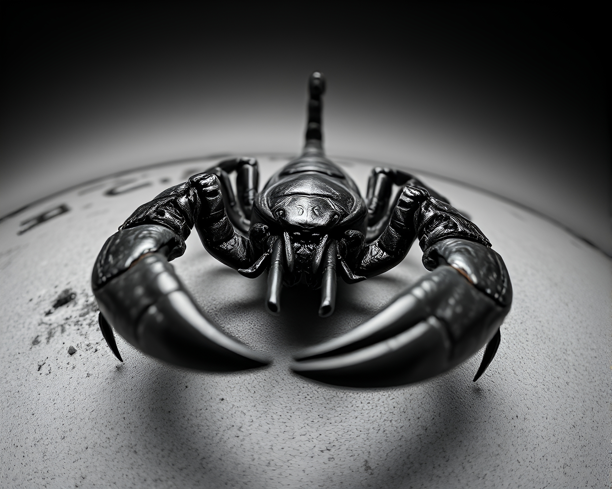 Scorpion King in Graphite Gray Contours – free AI stock image