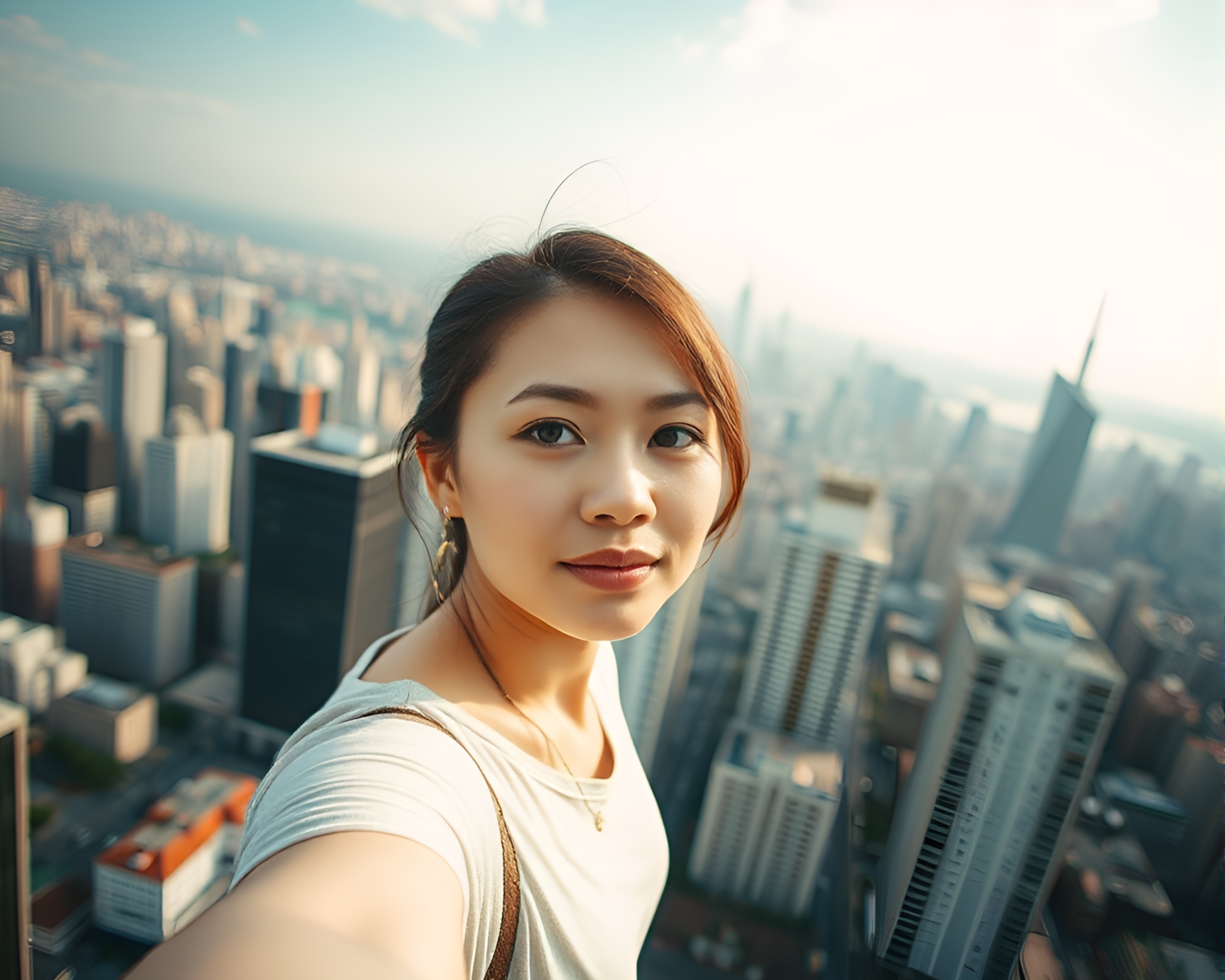 Chromatic Skyscraper Elegance at Dusk – free AI stock image