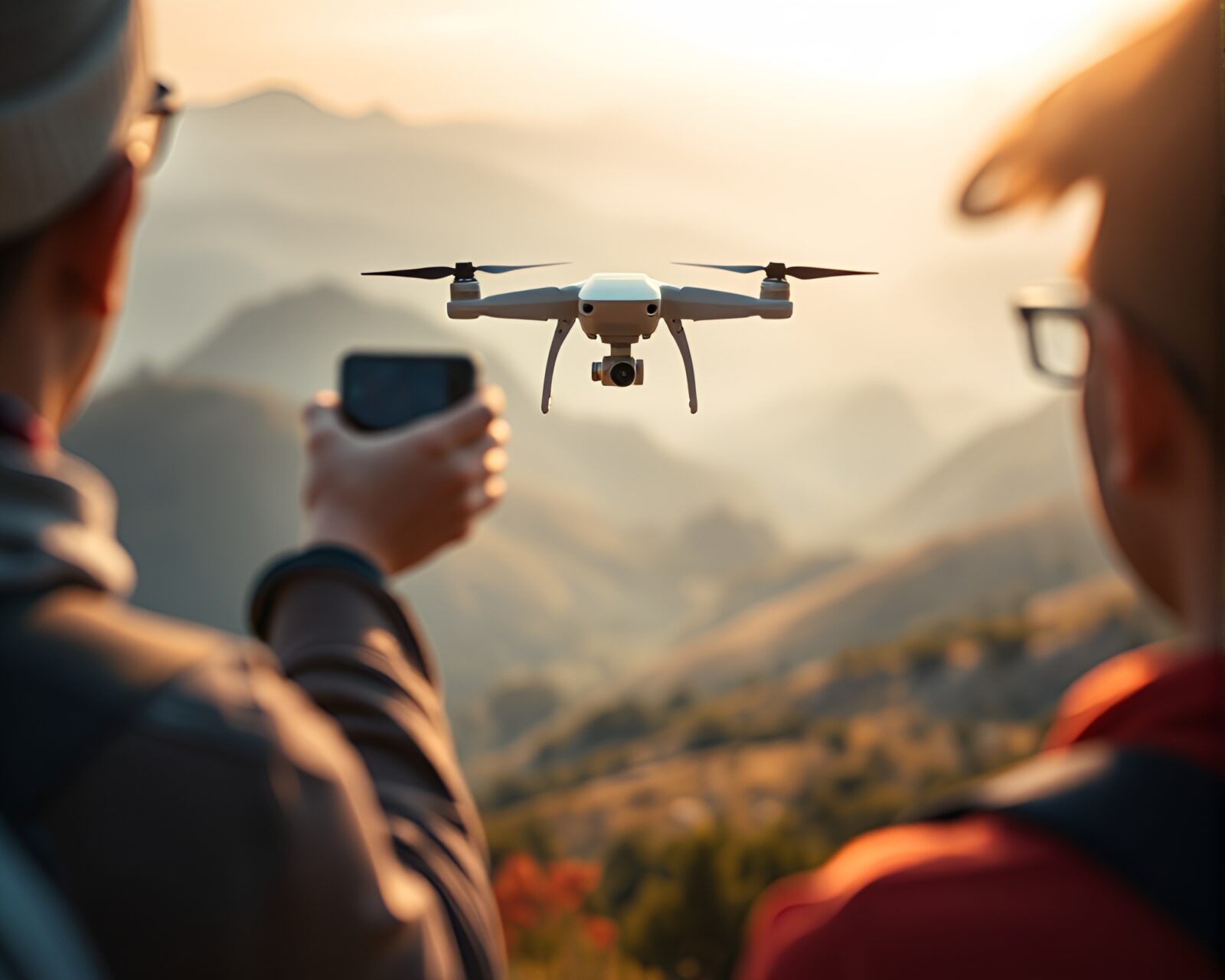 Aerial landscape photography with vibrant colors captured by tourist drone