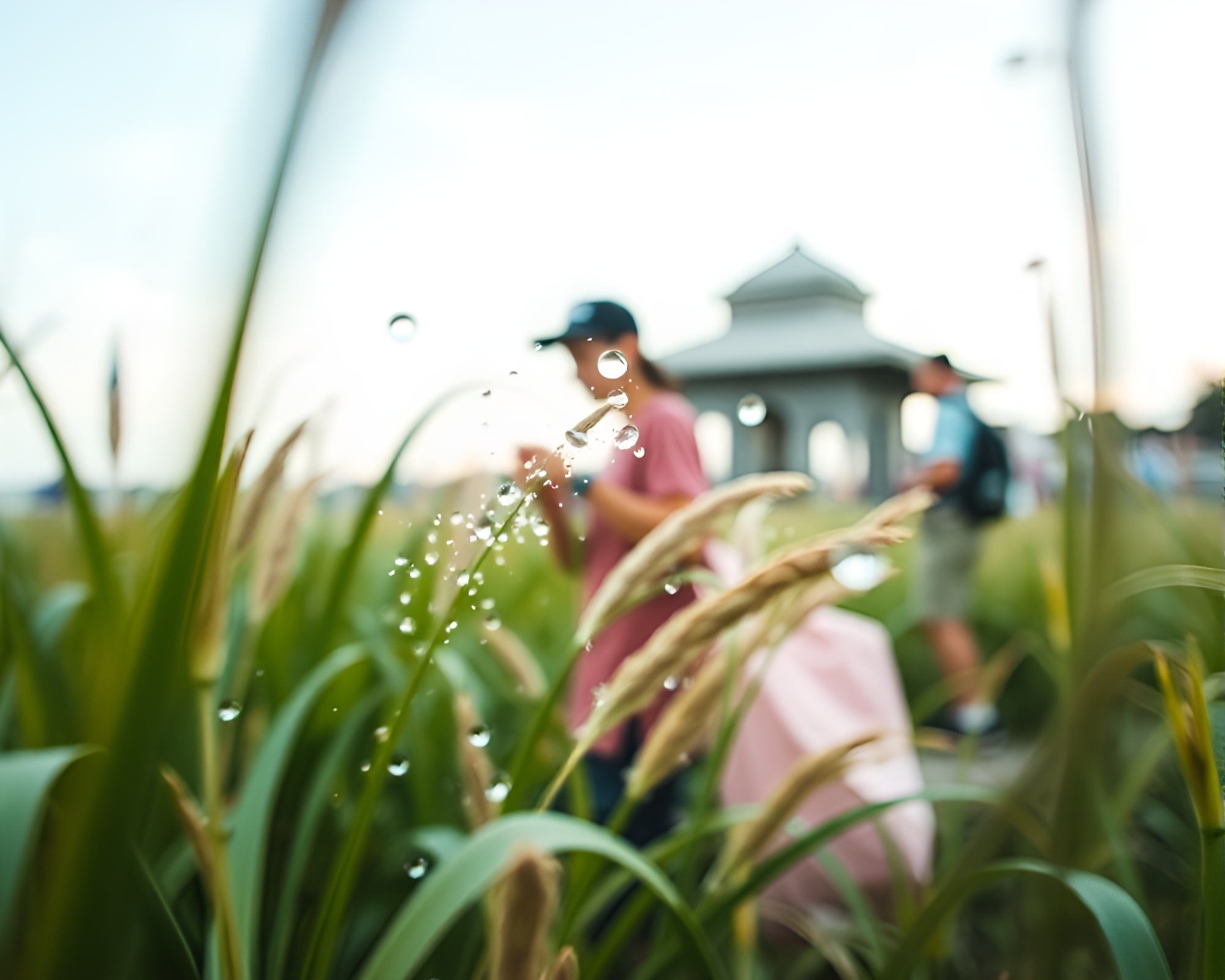 Tourist’s Dream: Double Exposure Time-Lapse Botanical Garden – free AI stock image