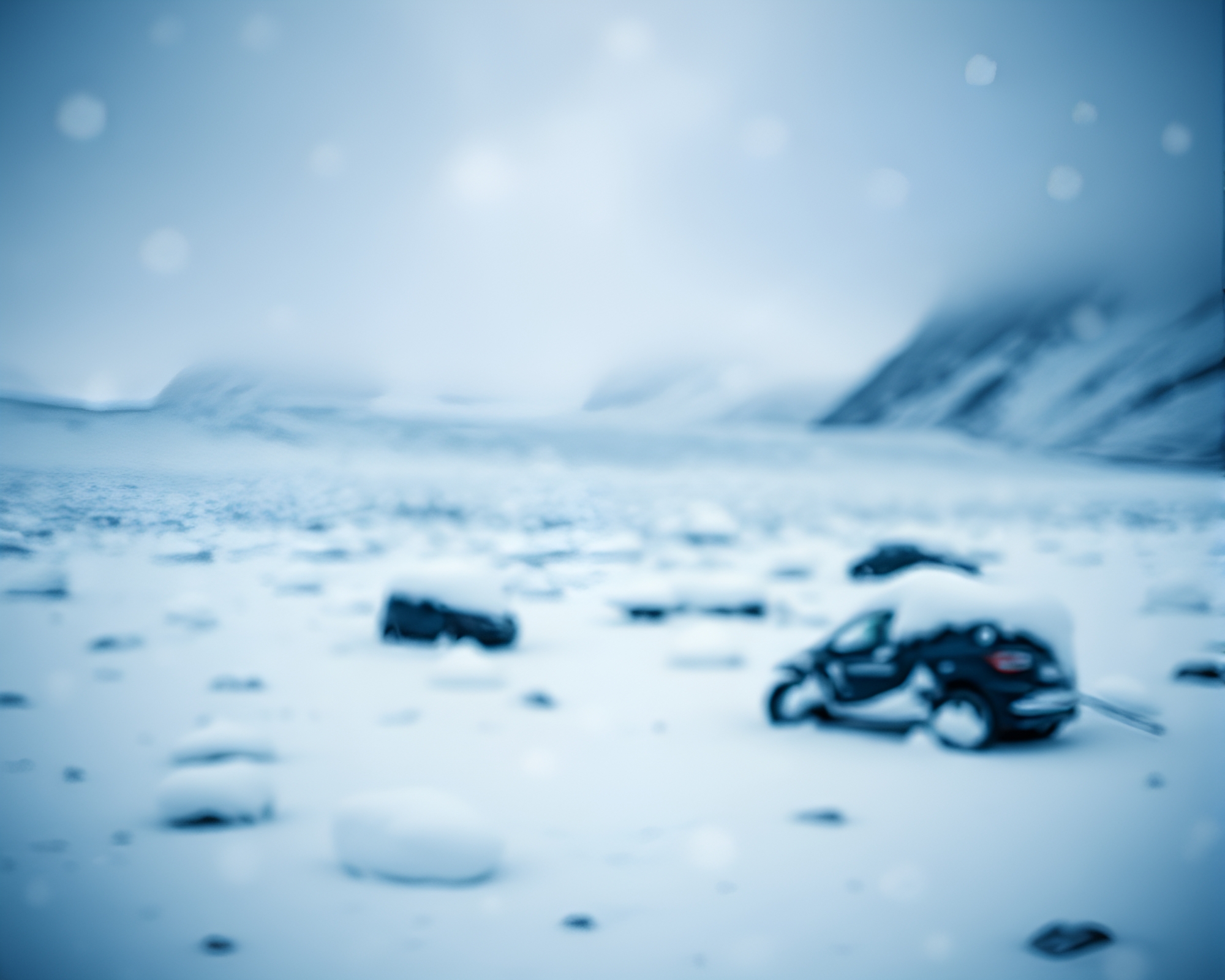 Frozen Glacier: Gritty HDR Winter Wonderland – free AI stock image