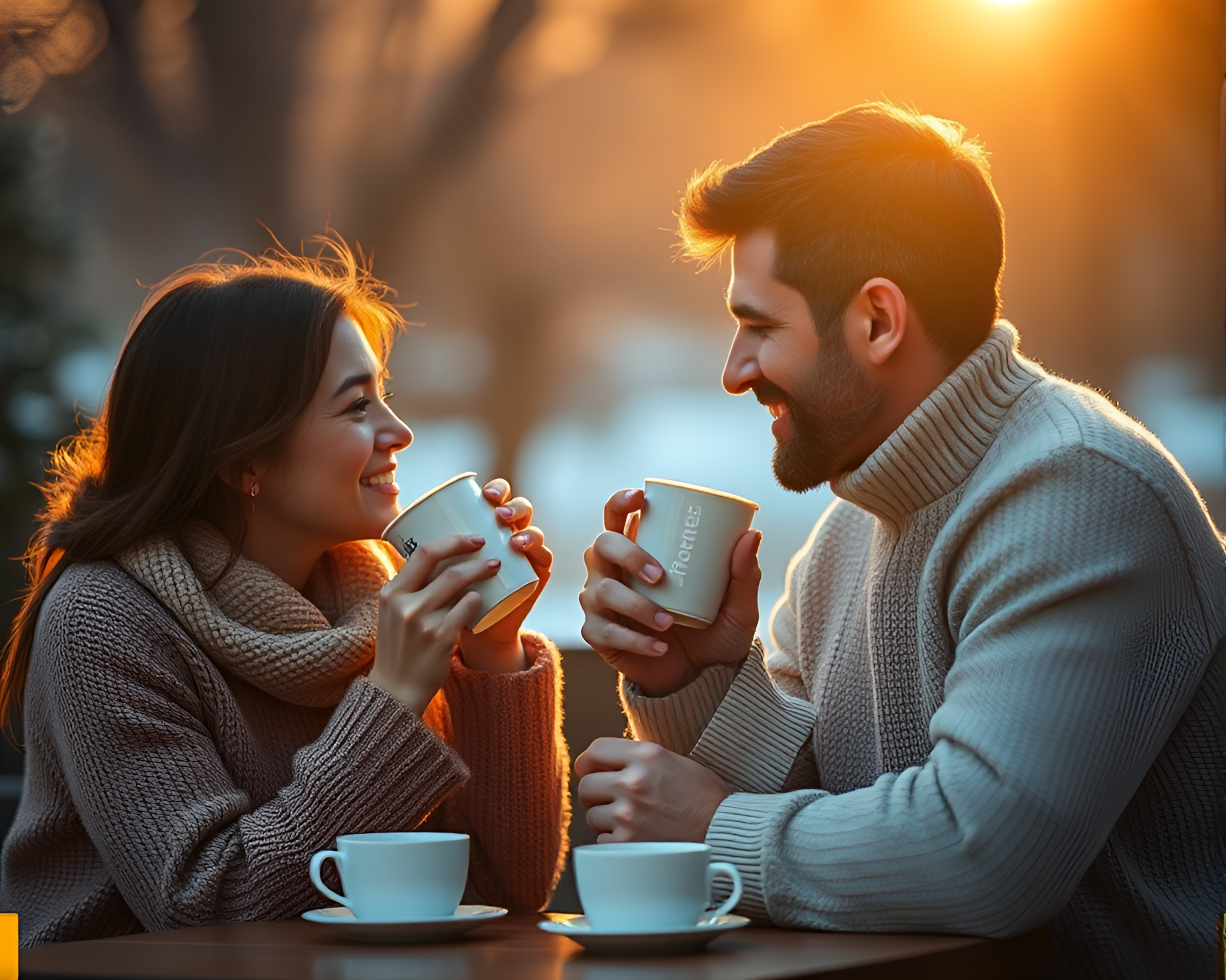 Family Coffee Time in Tranquil Backlit Setting – free AI stock image
