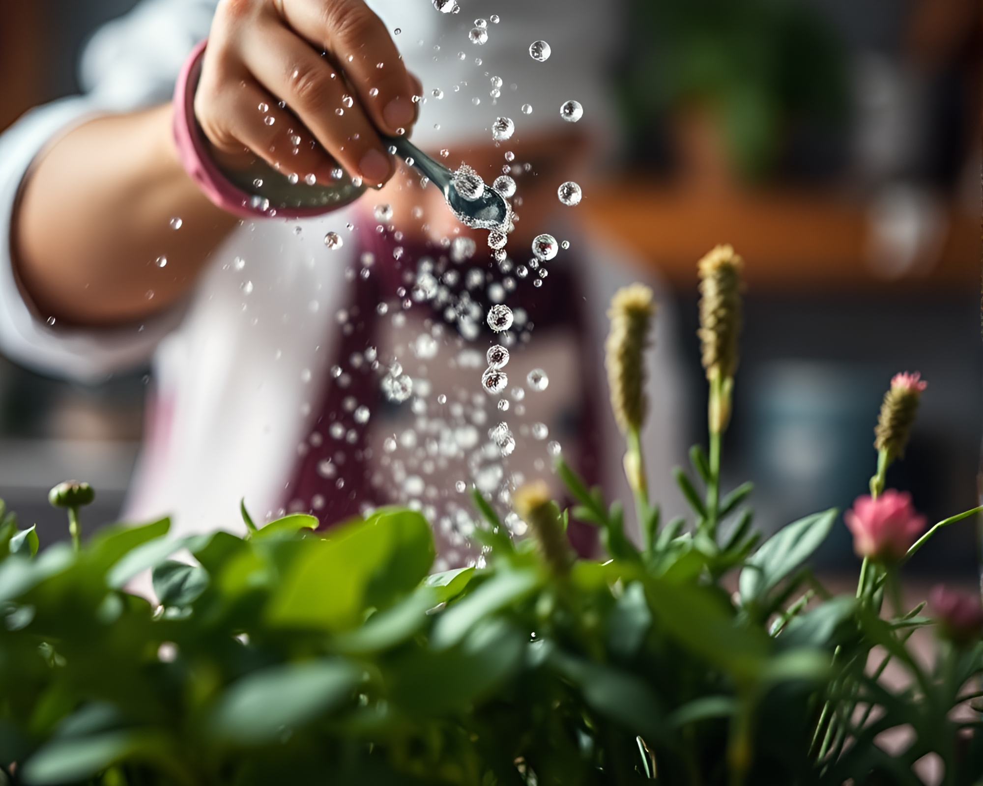 Chef’s Gastronomic Garden: Macro Double Exposure Drone Composition – free AI stock image